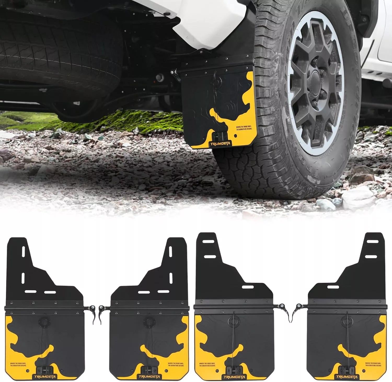 4PCS Upgraded Adjustable Truck Mud Flaps Fit -1