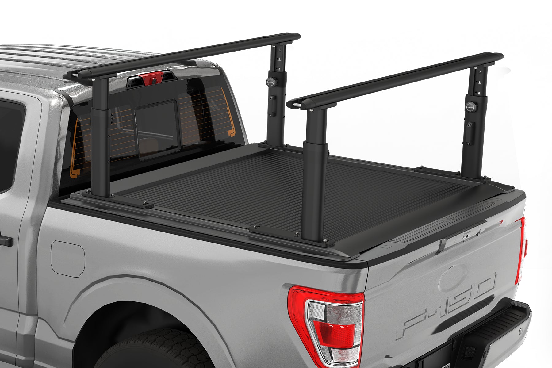 Truck Bed Rack for F150 / F-Series/Ram/Silverado/Sierra with Tonneau Cover Pickup Ladder Racks Height-Adjustable Bed Rack-8