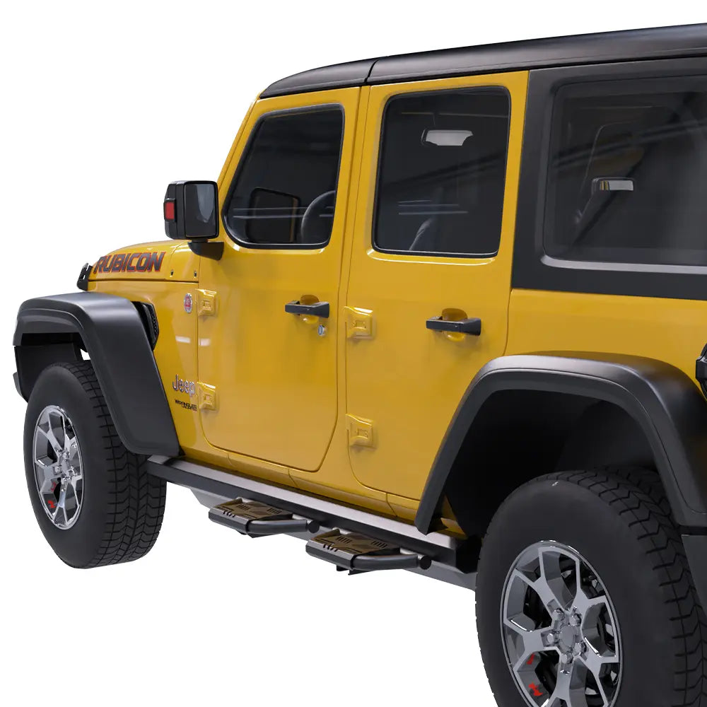 4PCS EZ Side Steps for 2018-2024 Jeep Wrangler JL-1