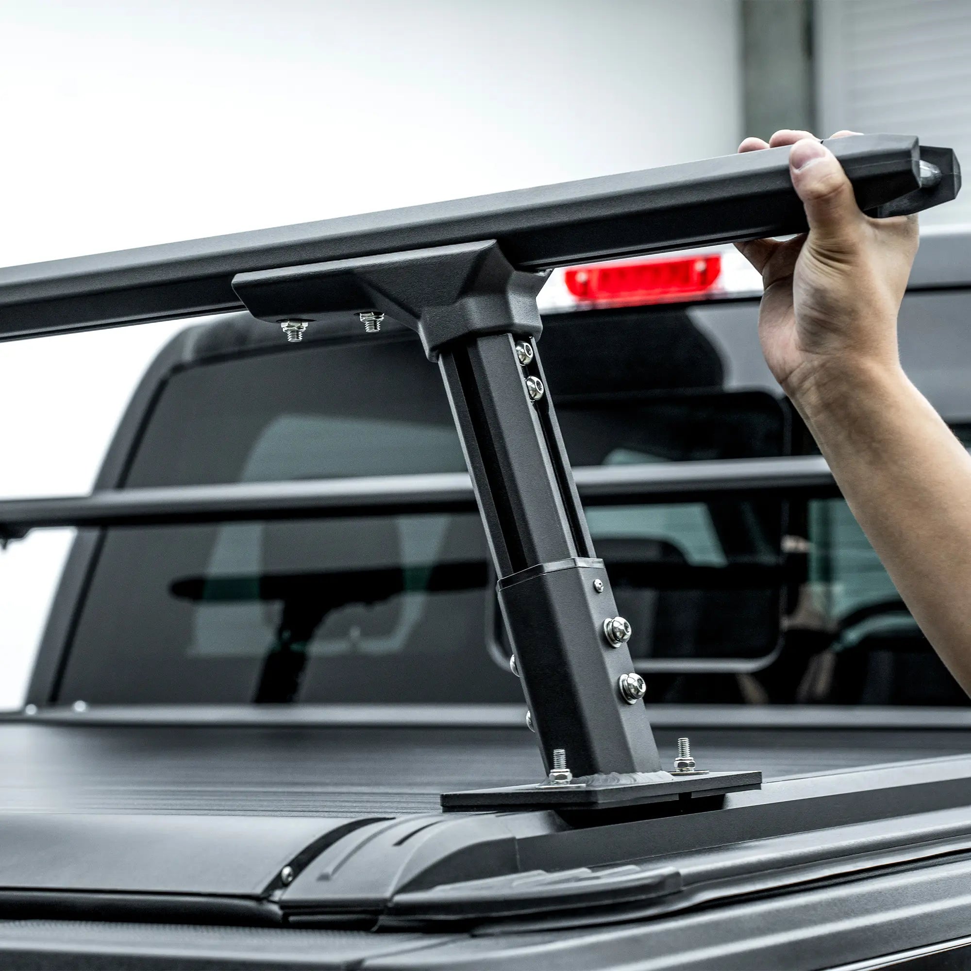 Low-profile Heavy Duty 800LB Adjustable Bed Rack for Trucks,Roll-Up Cover Compatible-3