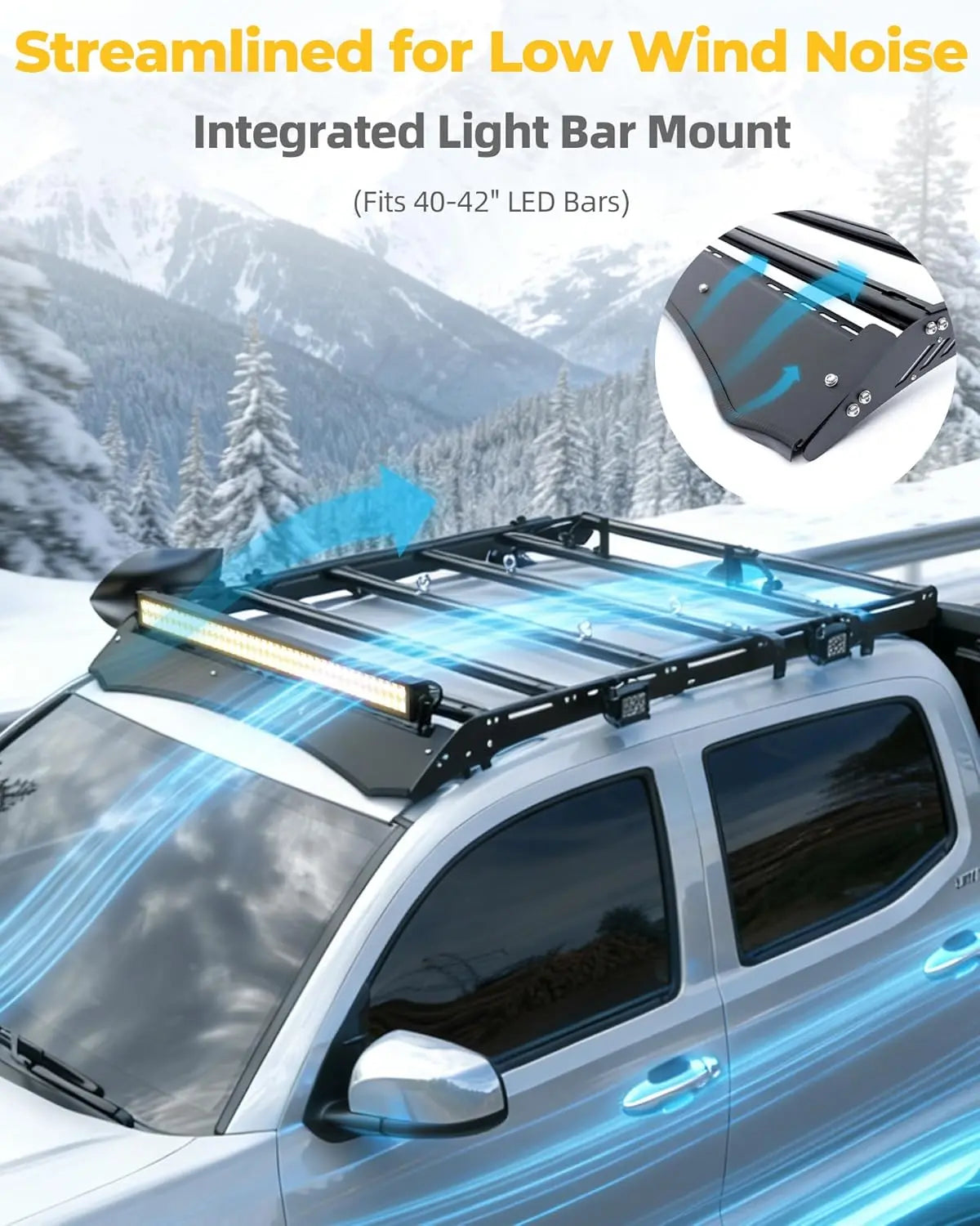 Trumgeta Heavy-Duty Aluminum Roof Rack for 2015-2023 Toyota Tacoma -2