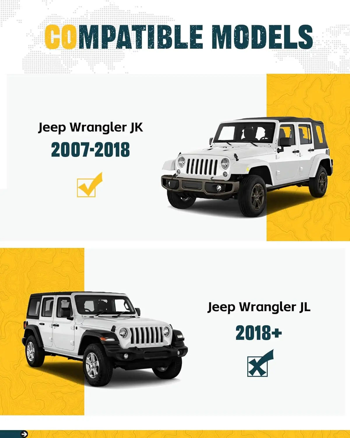 2X EZ Side Steps for 2007-2018 Jeep Wrangler JK-2