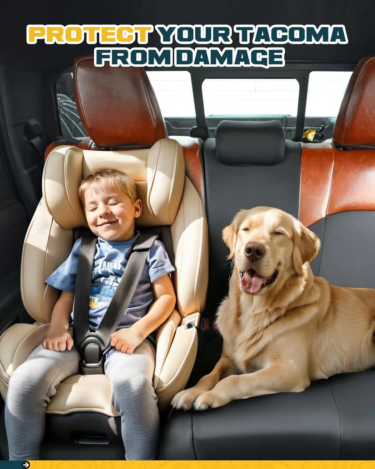 【Presale】Leather Seat Covers for Toyota Tacoma 2024 2025 Double Cab Crew Cab (5 Seats)-2