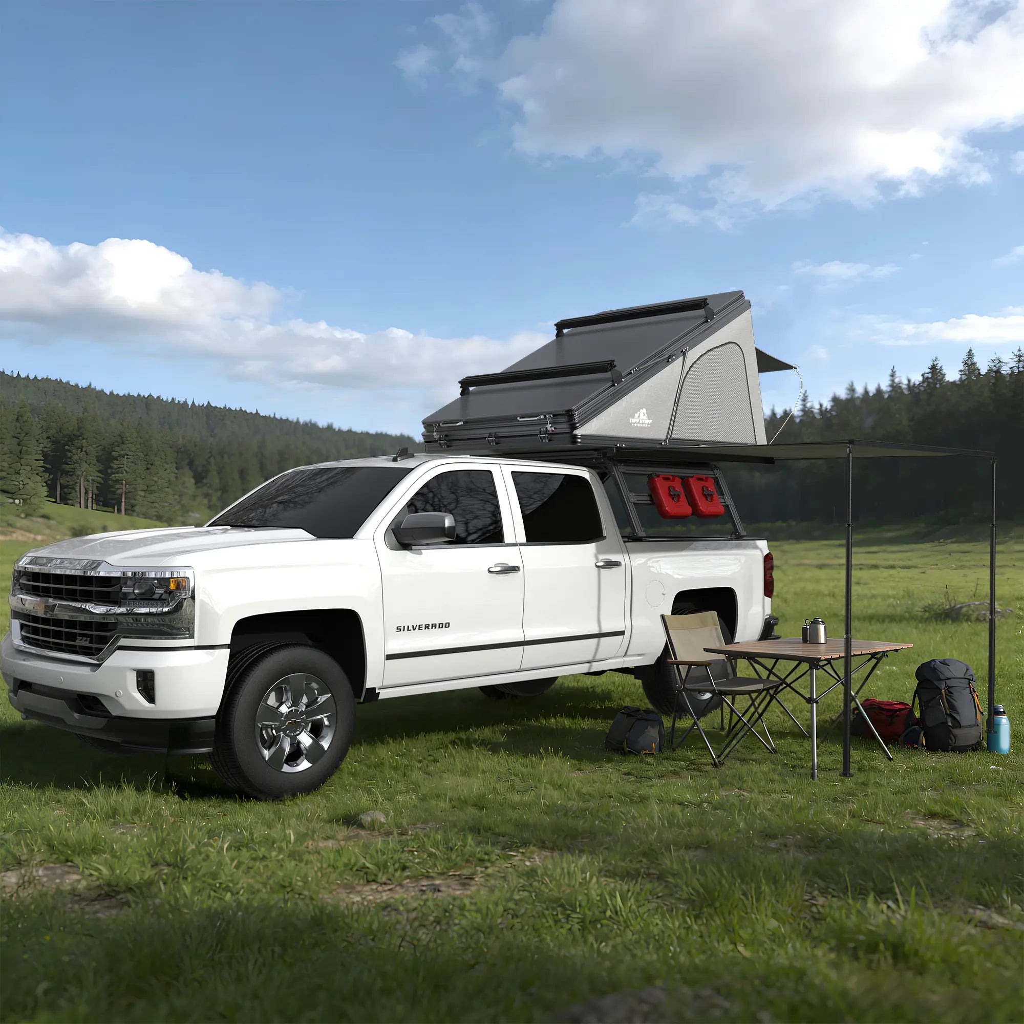 Pickup Truck Ladder Rack Fit for 2014-2018 Silverado-3