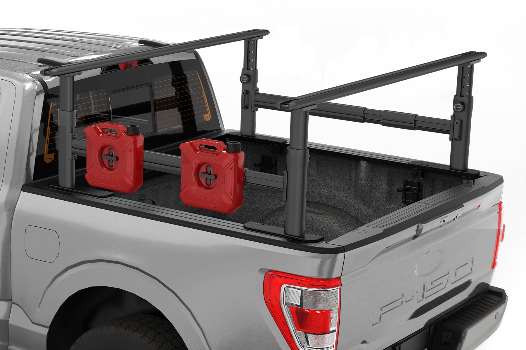 Universal Adjustable Truck Bed Rack for Full Size Trucks 600 LBS with Side Bars-10