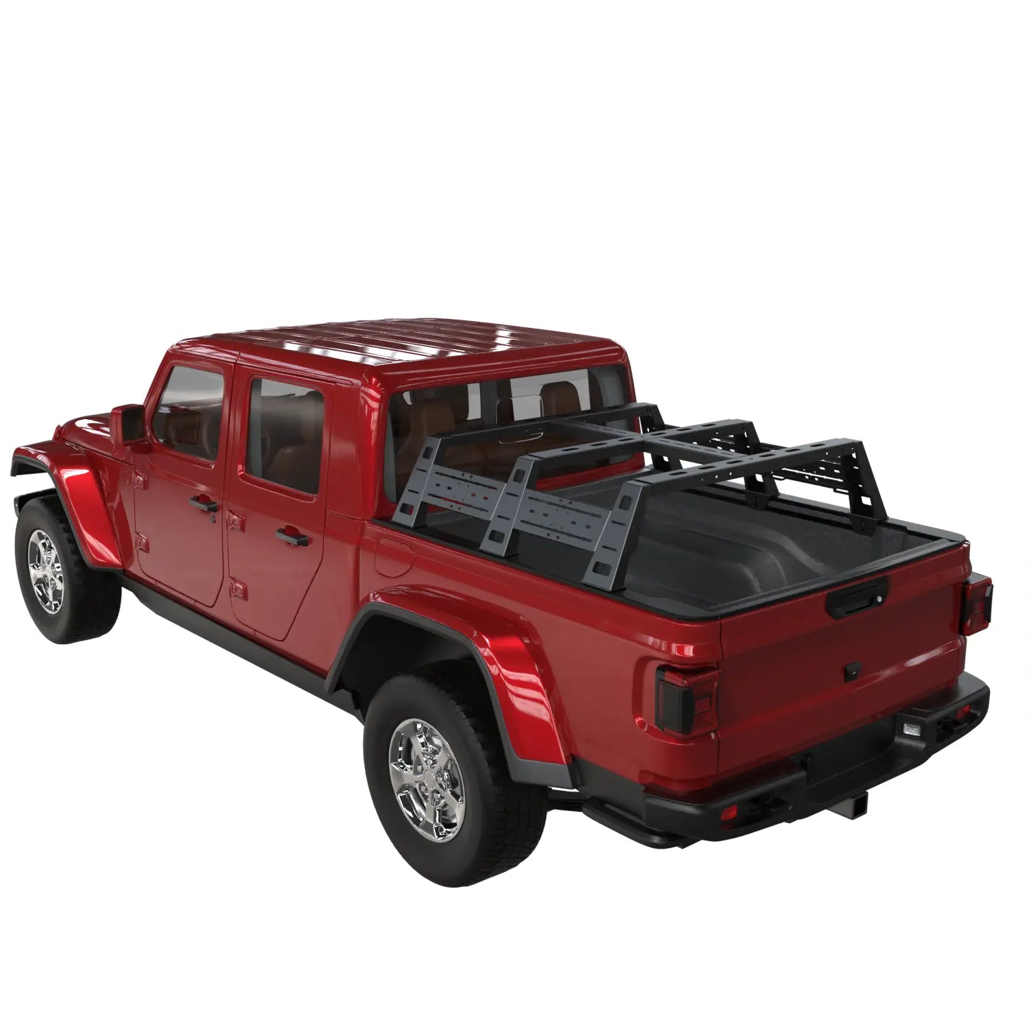 High Overland Truck Bed Rack Tent Rack Fit for Jeep Gladiator JT 2020-2023-1