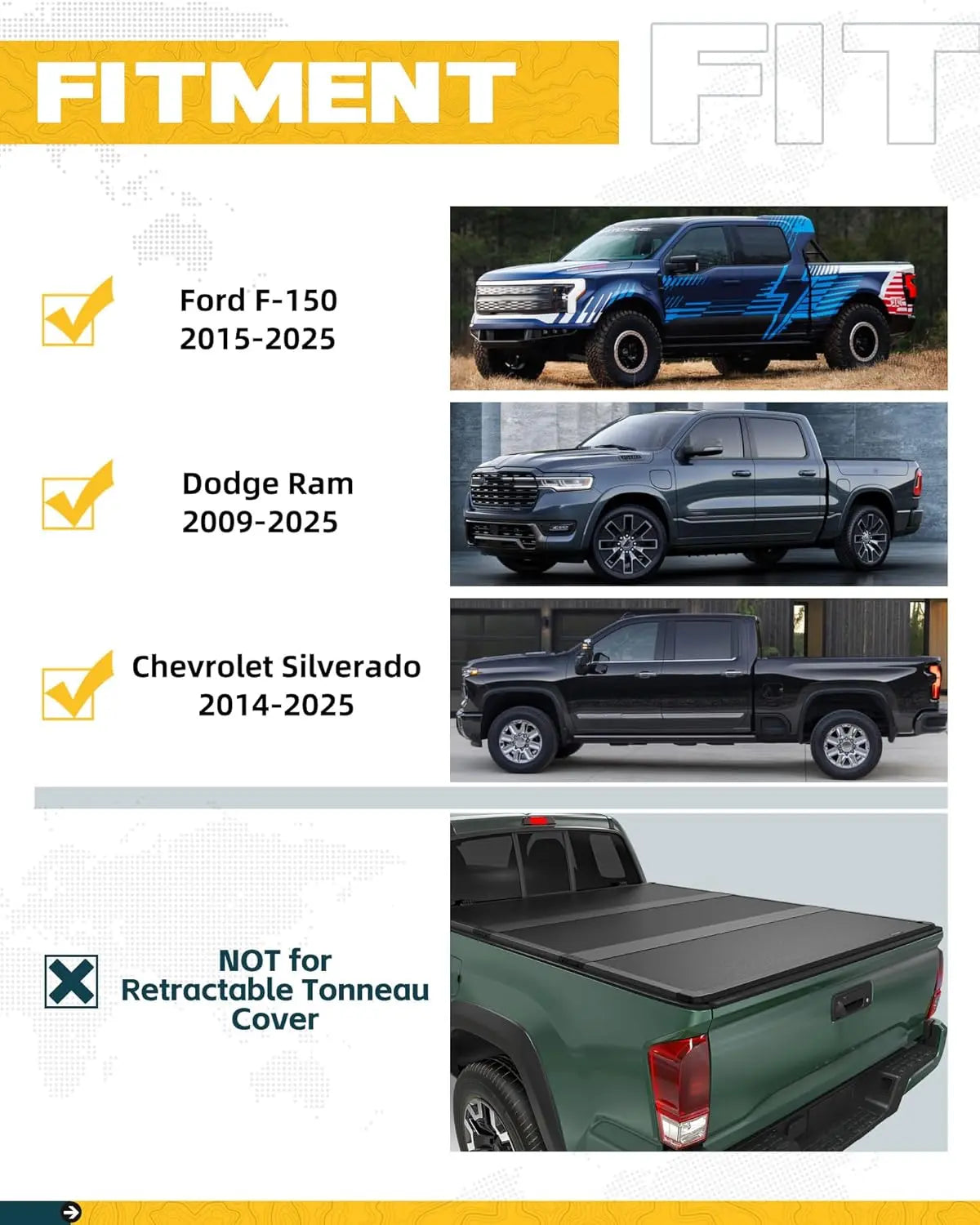 Universal Adjustable Truck Bed Rack for Full Size Trucks 600 LBS with Side Bars-3