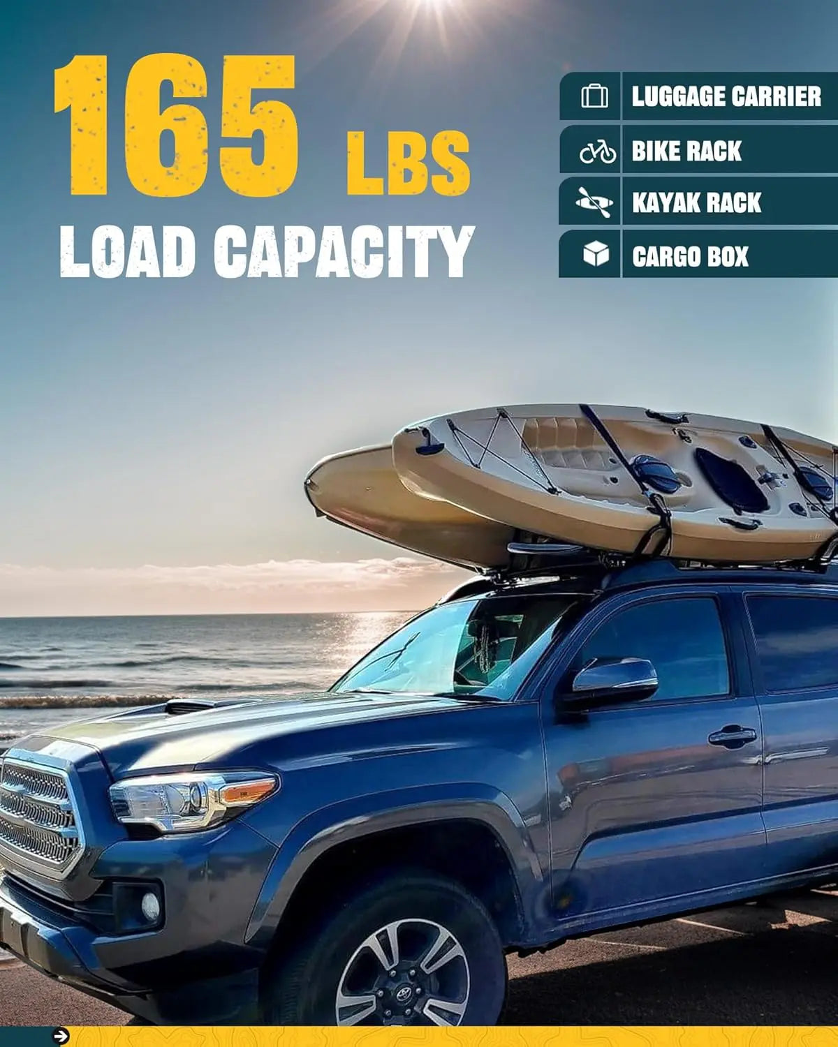 Roof Rack Cross Bars Kit for Toyota Tacoma Double Cab-3