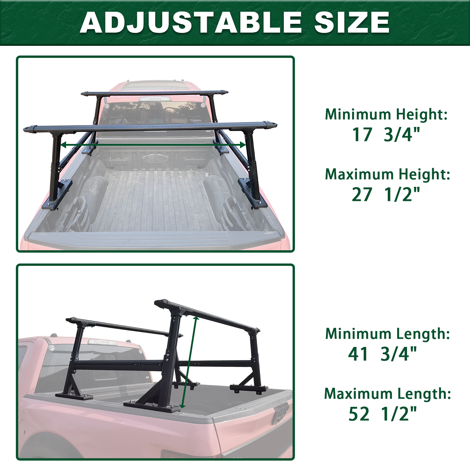 Heavy Duty 800LB Extendable Bed Rack-4