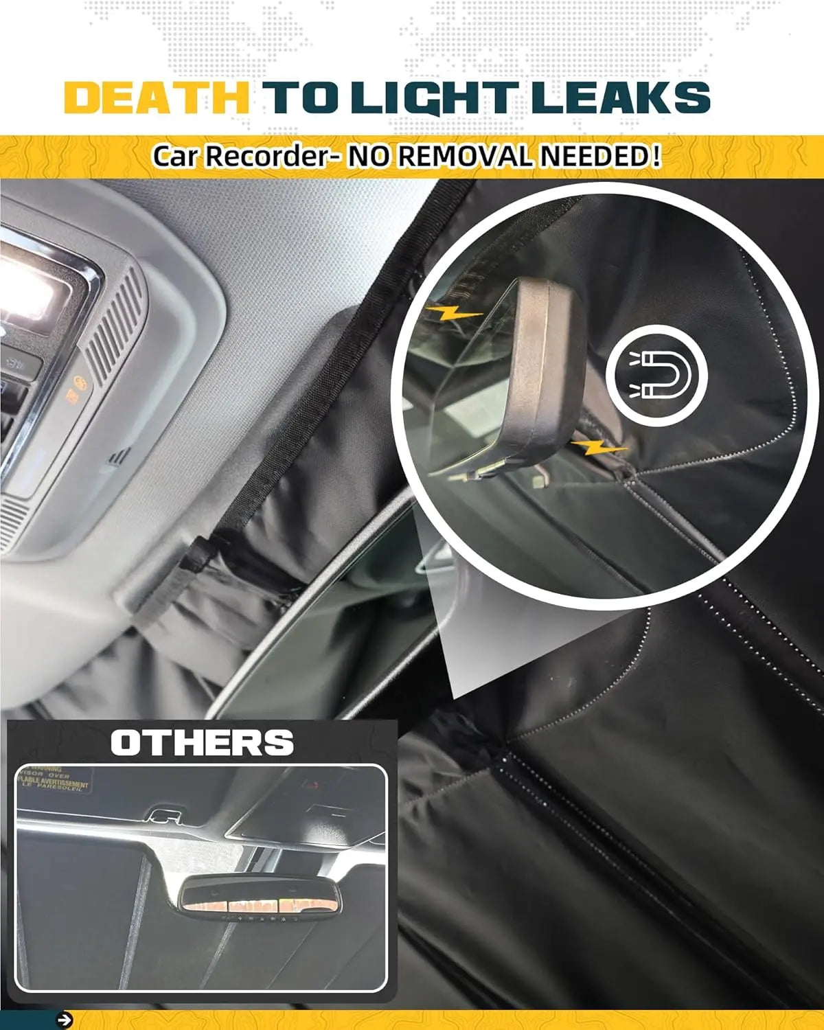 Windshield Sun Shade Fit for Toyota Tacoma 2024 2025 2026 Front Window Sunscreen Sunshade 4th Gen Tacoma Accessories-3