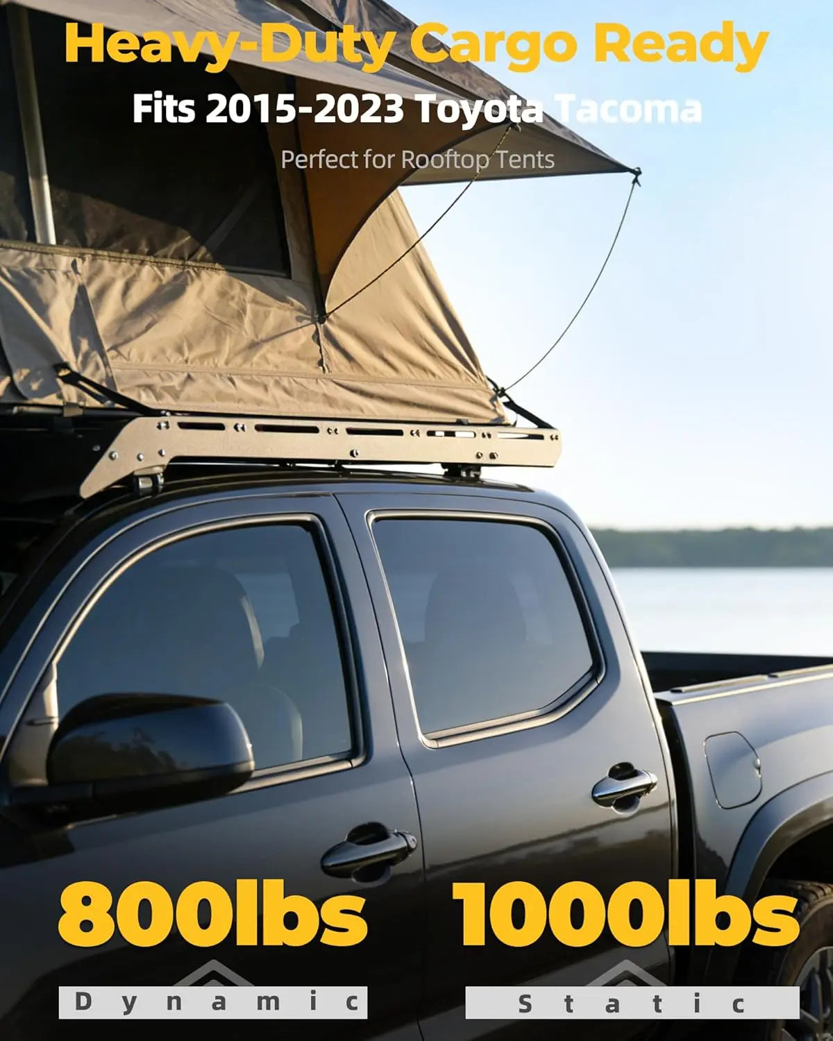 Trumgeta Heavy-Duty Aluminum Roof Rack for 2015-2023 Toyota Tacoma -3