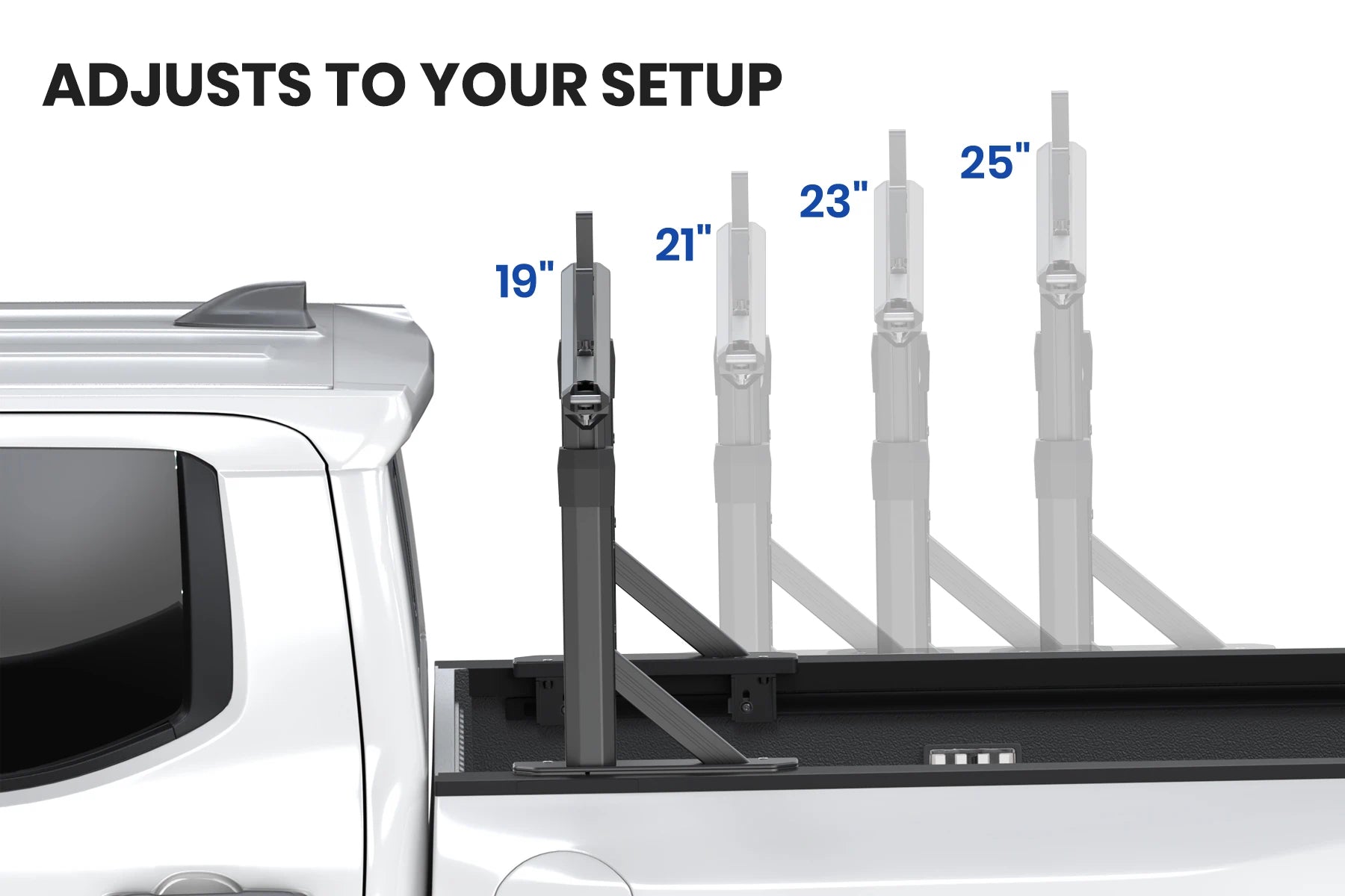 TRUMGETA Adjustable Mid-Size Truck Bed Rack Pro with Side Bars