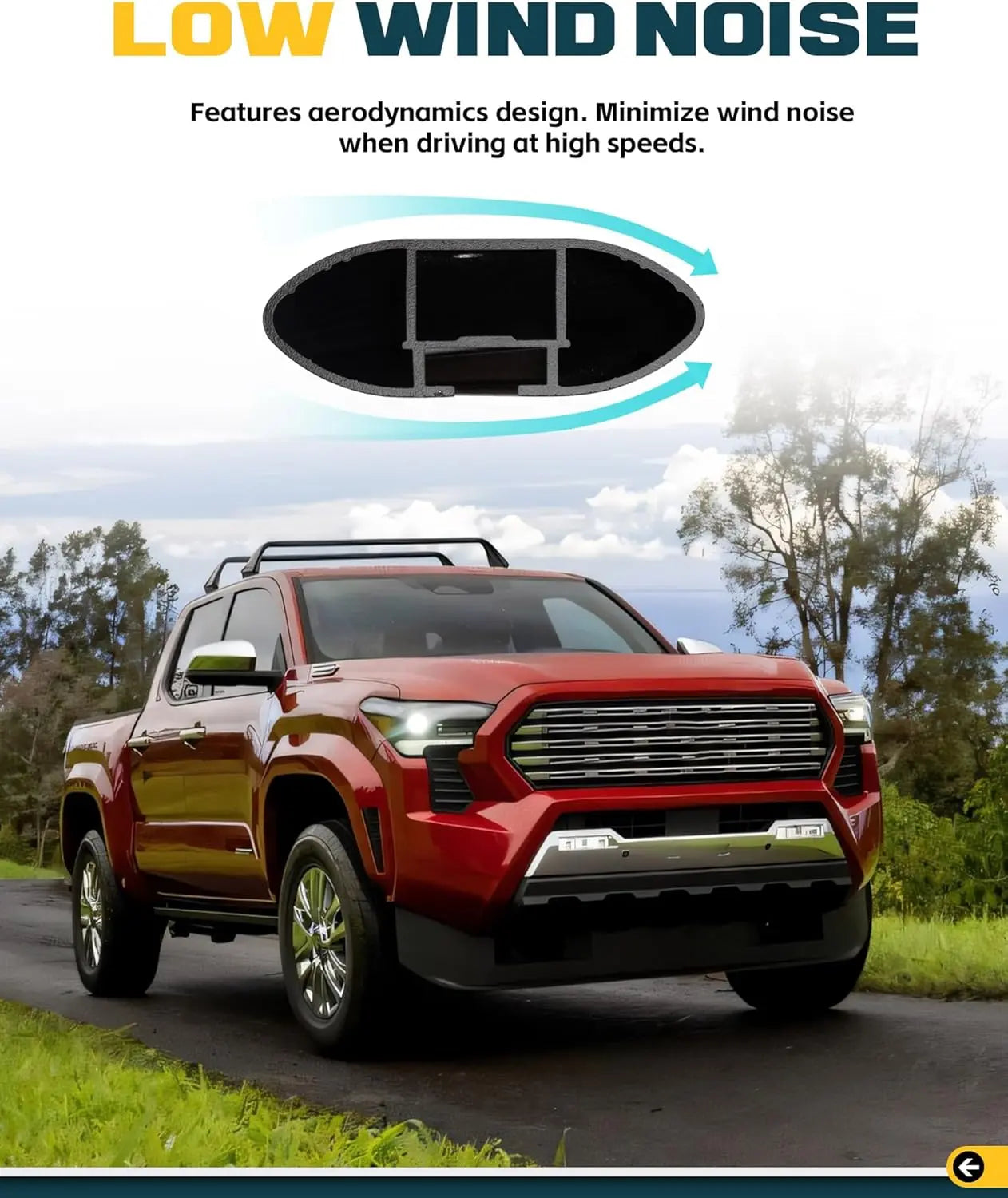Roof Rack Cross Bars for Toyota Tacoma Double Cab/Crew Cab-3