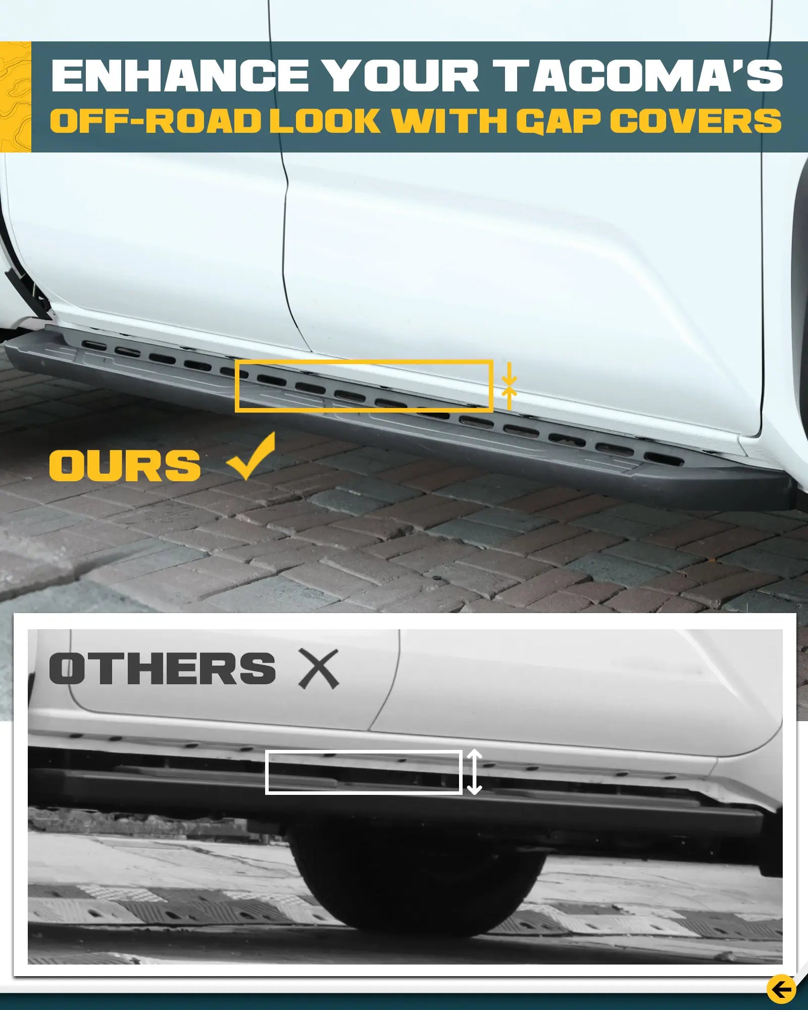 5" Running Boards for 2024 2025 Toyota Tacoma Double Cab-4