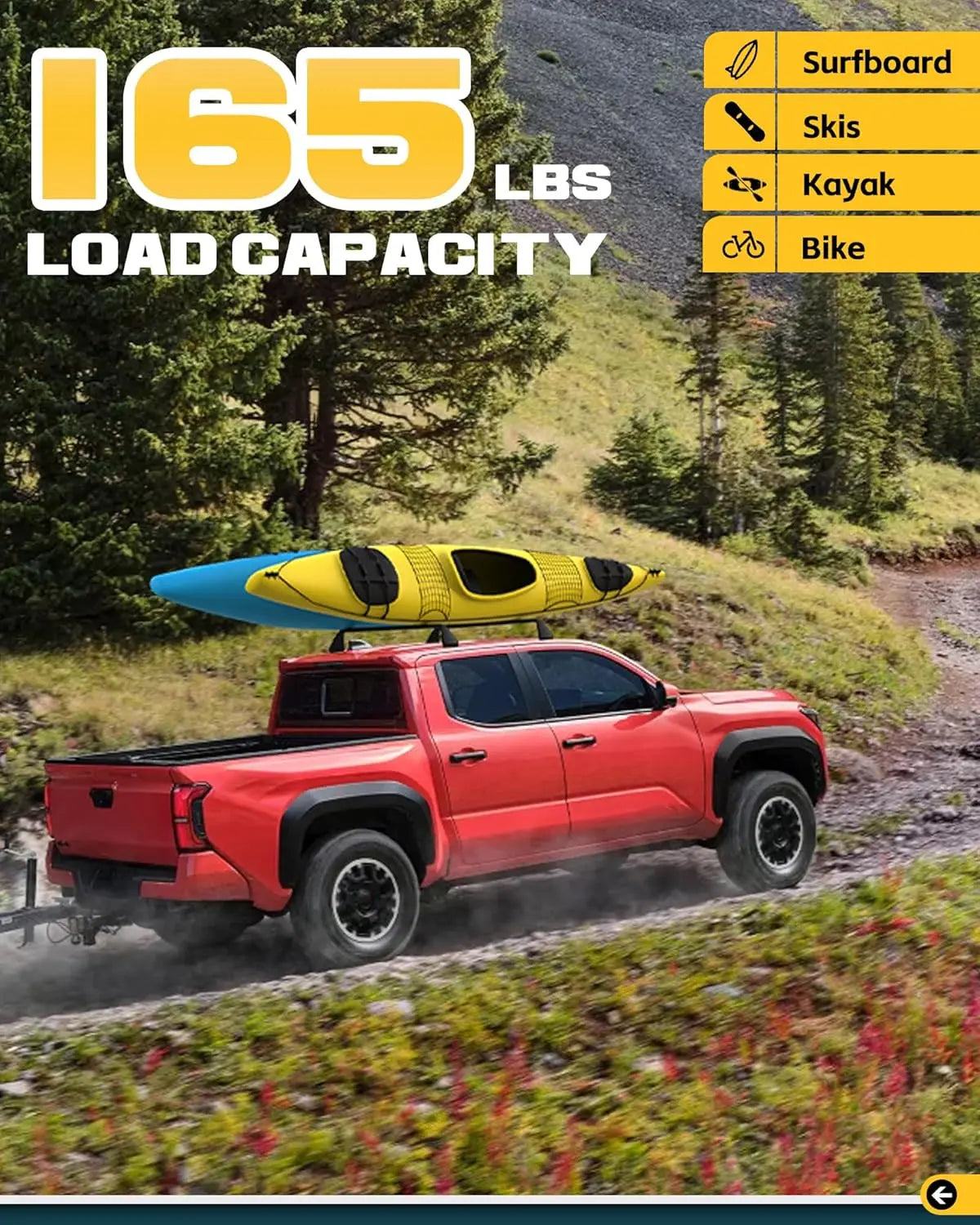 Roof Rack Cross Bars for Toyota Tacoma Double Cab/Crew Cab-4