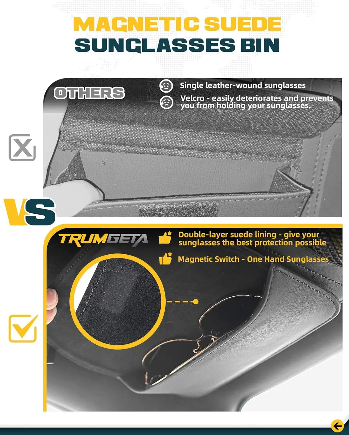 Leather Sun Visor Organizer for Trucks, SUVs & Cars-4