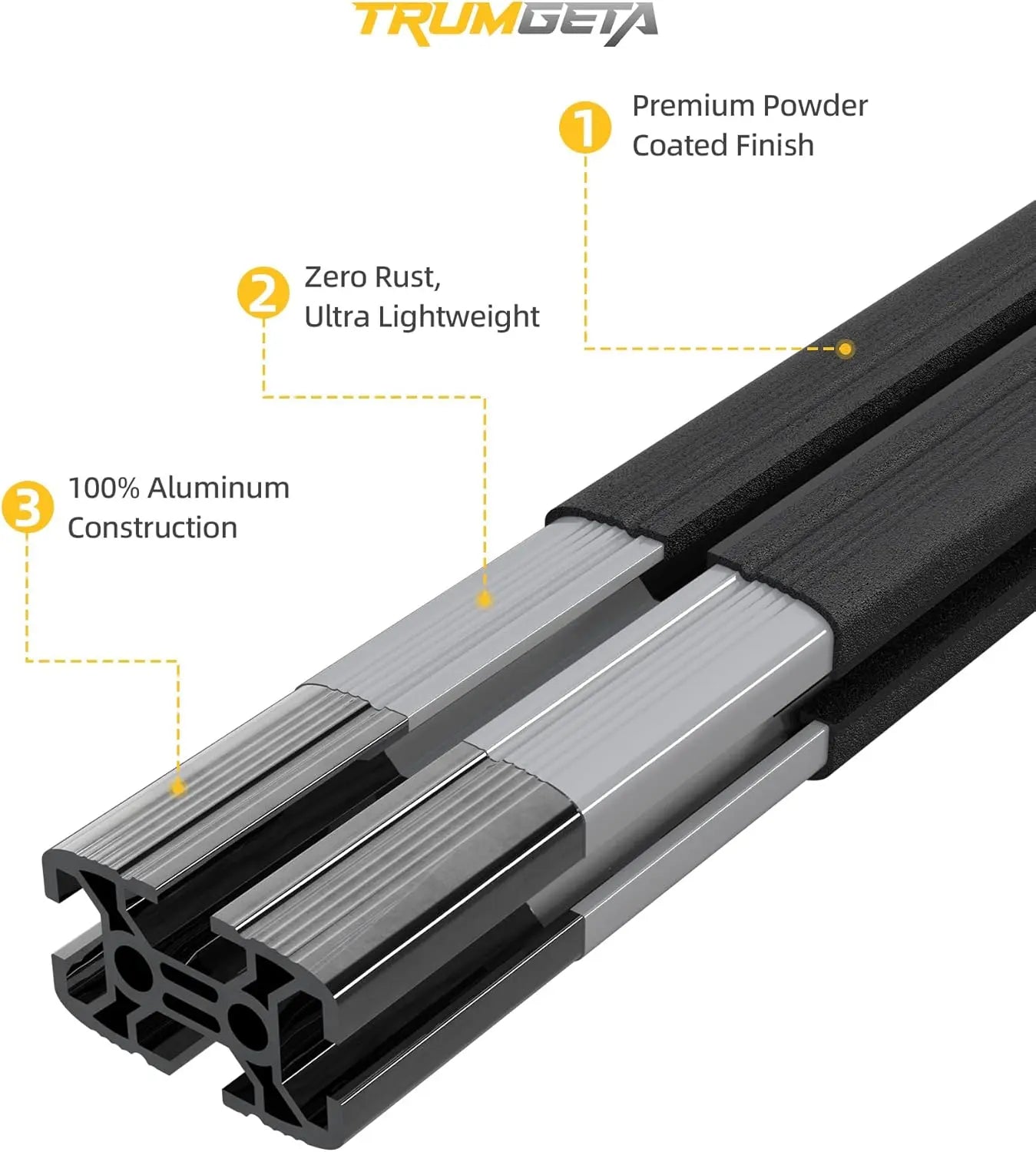 Trumgeta Heavy-Duty Aluminum Roof Rack for 2015-2023 Toyota Tacoma -4