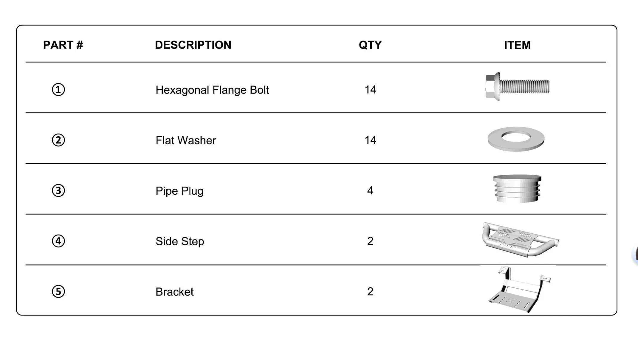 2PCS EZ Side Steps for 2022-2025 Toyota Tundra Double Cab & Crewmax Cab
