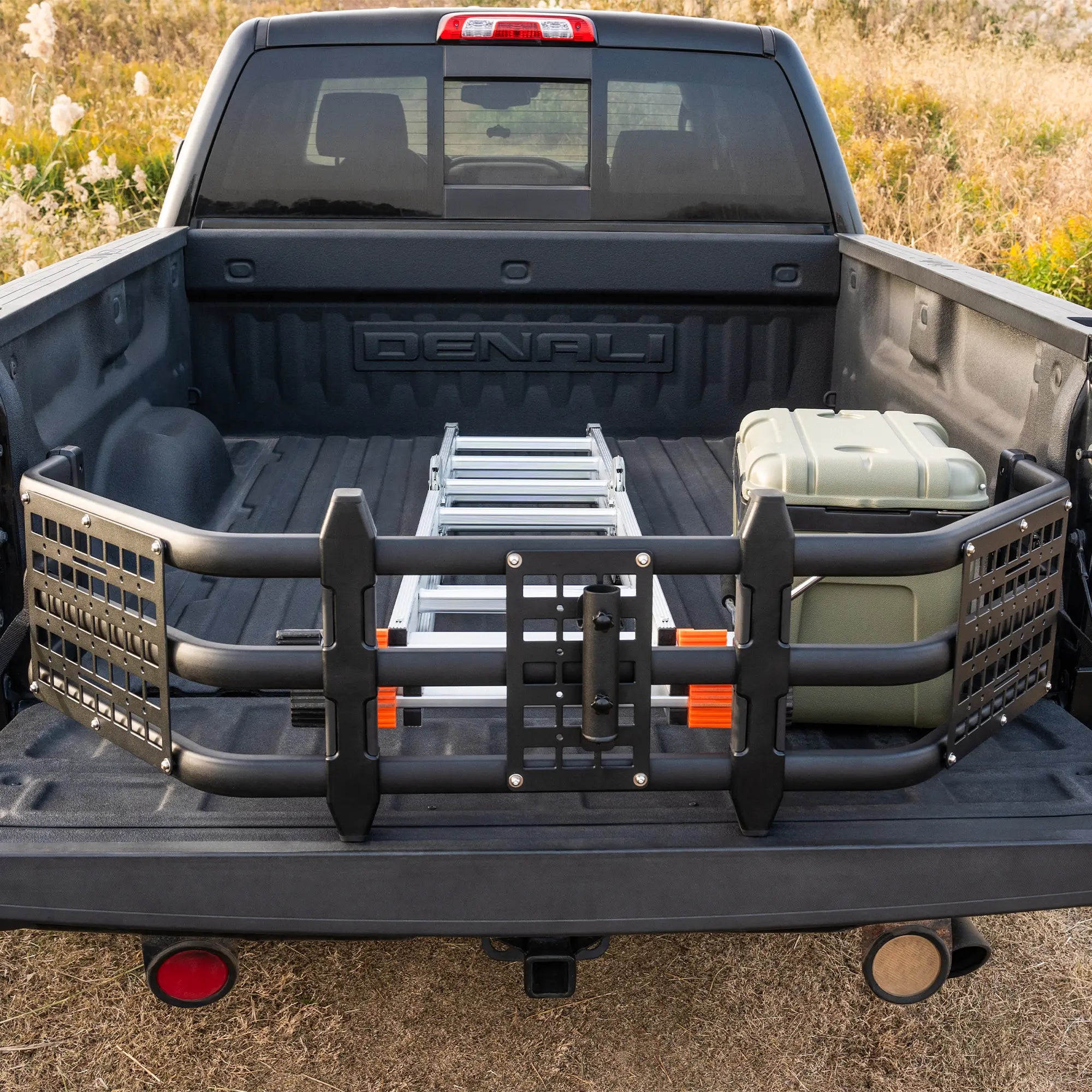 Truck Bed Extender for Ford F150 2015-2025 with Molle Panel and Flag Pole Mount - TRUMGETA
