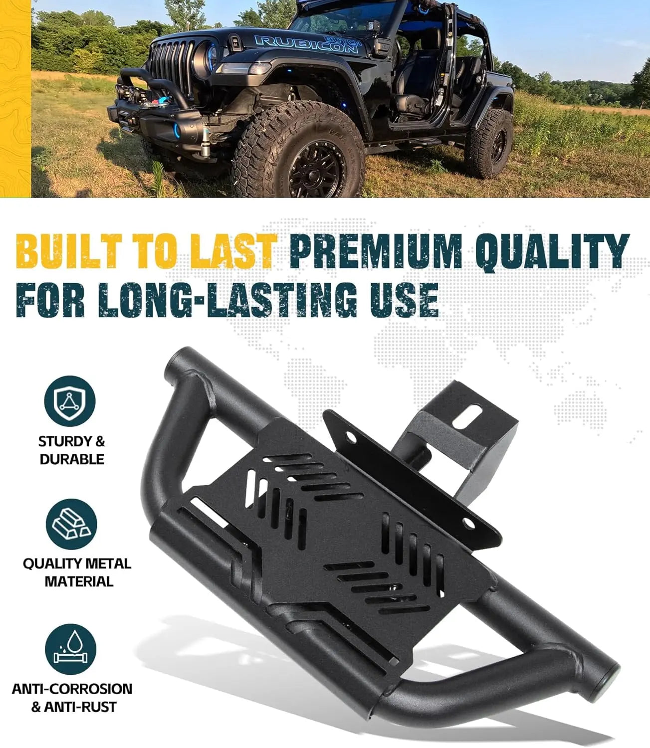 2X EZ Side Steps for 2018-2024 Jeep Wrangler JL5