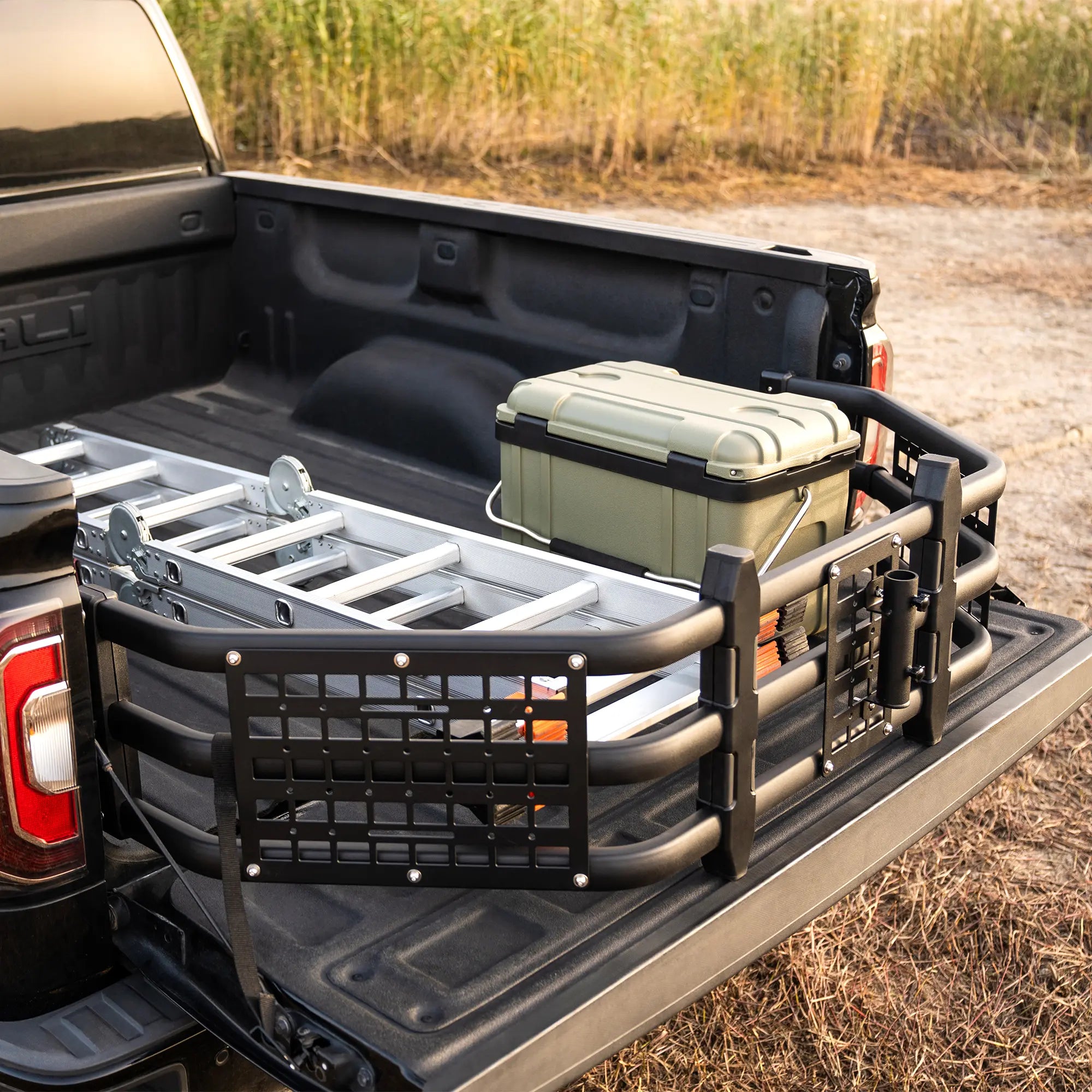 Truck Bed Extender for Ford F150 2015-2025 with Molle Panel and Flag Pole Mount - TRUMGETA