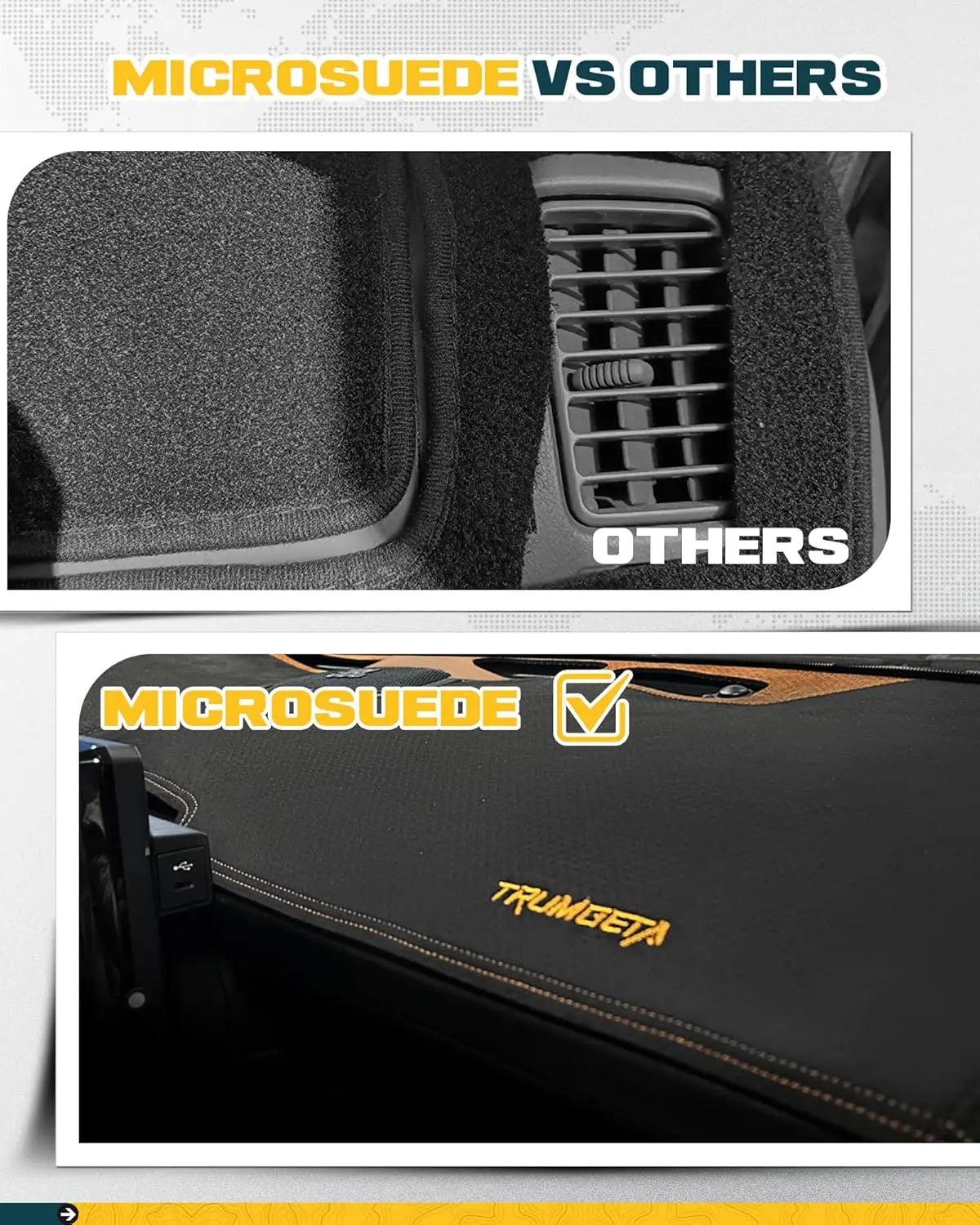 Dashboard Cover Mat Fit for 2024 2025 2026 Tacoma Accessories Dash Cover Upgrade Suede Non-Slip Dash Mat Sunshade Glare UV Rays Protector-6