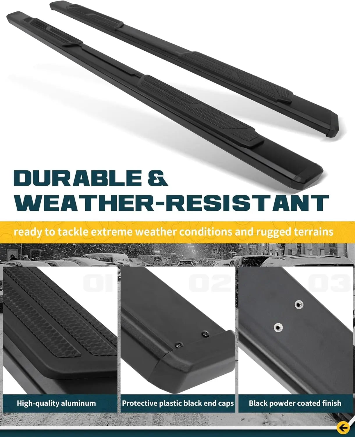 5.5" Running Boards for 2024 2025 Toyota Tacoma Double Cab-6