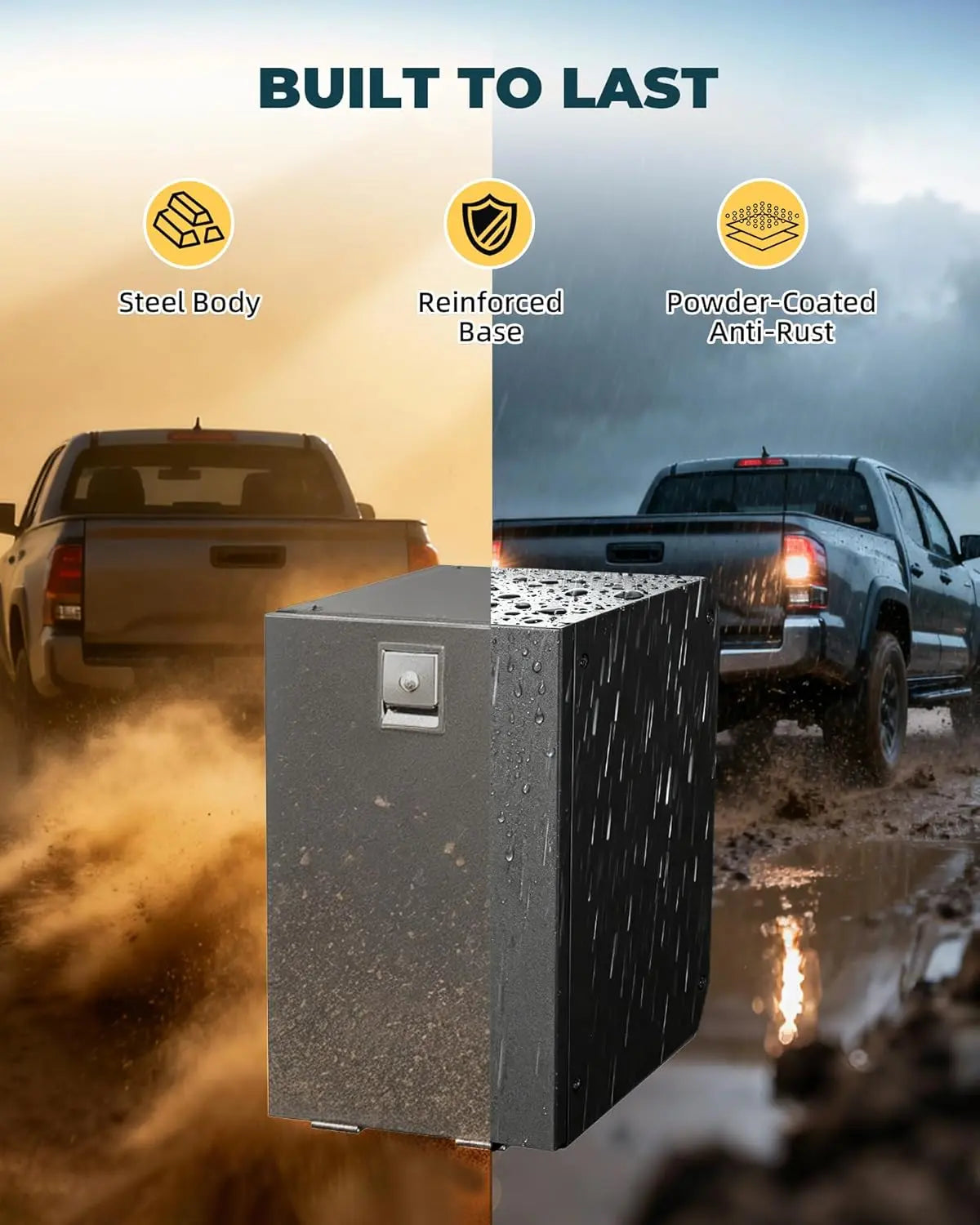 Steel Truck Bed Tool Box Fit for 2024–2026 Toyota Tacoma-14