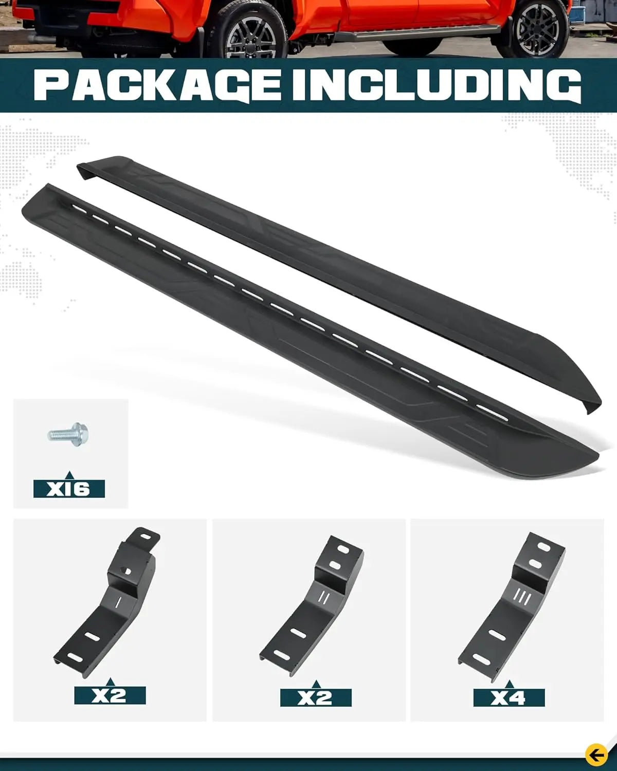 5" Running Boards Fit for 2024 2025 2026 Toyota Tacoma Double Cab Crew Cab with 4 Full-Size Doors Tacoma Side Step Step Bar-8