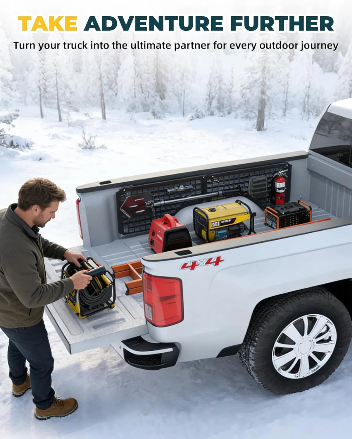 Heavy-Duty Side Bed MOLLE Panel Fit for 2014-2018 Chevy Silverado-4