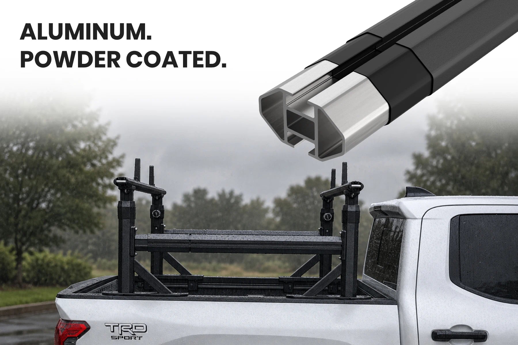 TRUMGETA Adjustable Mid-Size Truck Bed Rack Pro with Side Bars