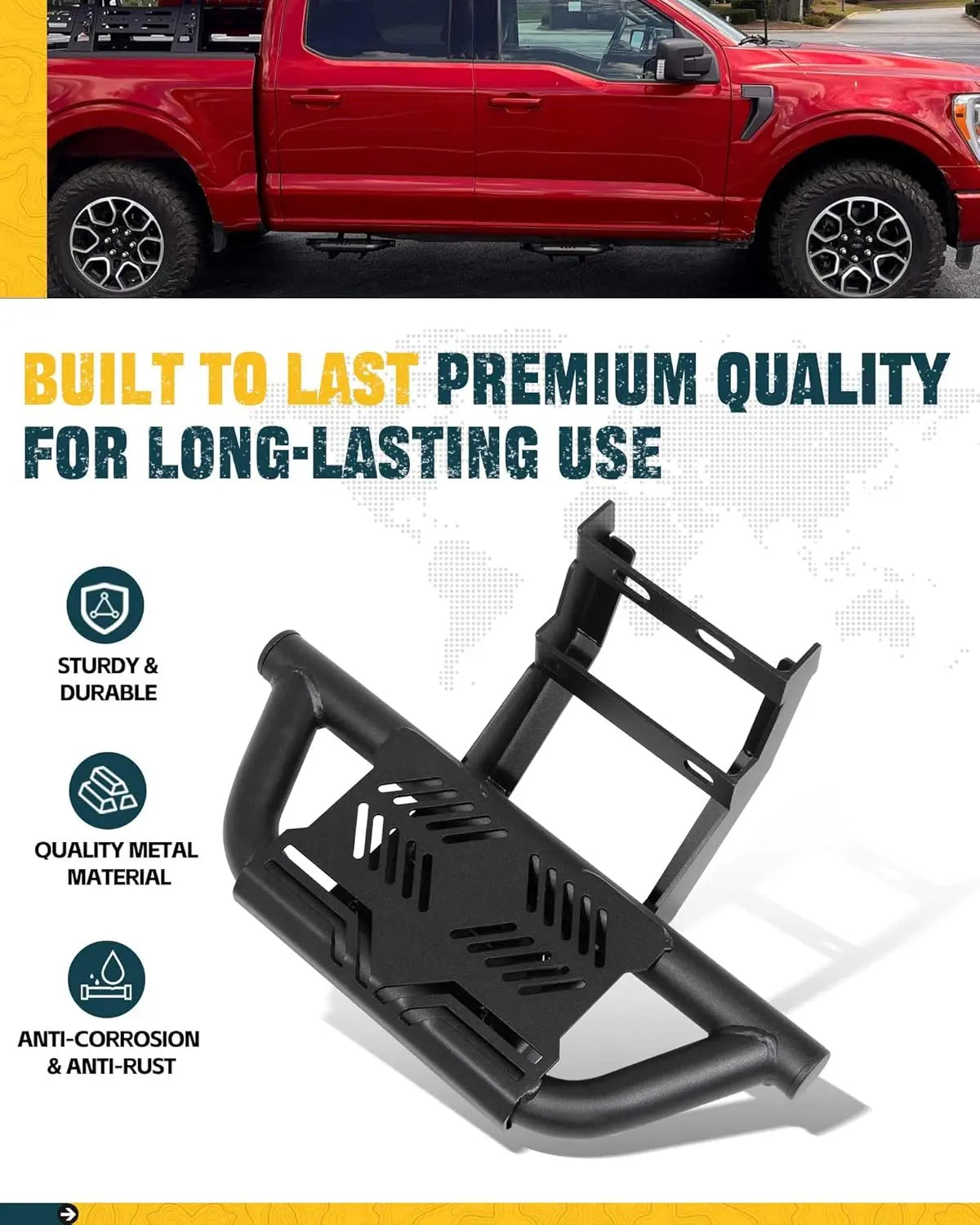 4X EZ Side Steps for 2015-2024 Ford F Series-7