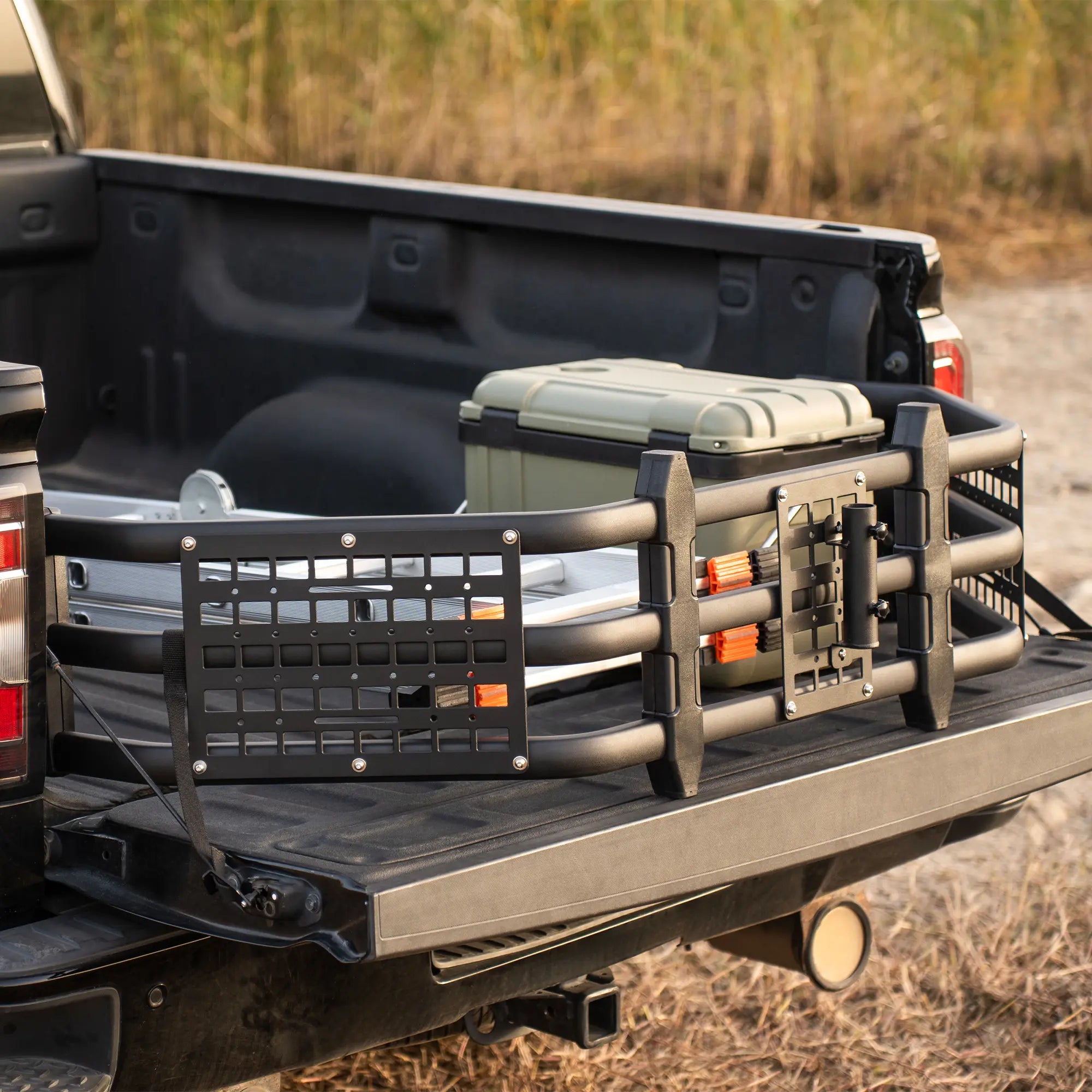 Truck Bed Extender for Ford F150 2015-2025 with Molle Panel and Flag Pole Mount - TRUMGETA