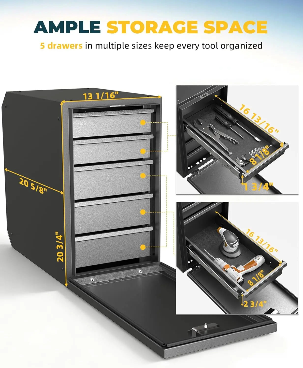 Steel Truck Bed Tool Box Fit for 2024–2026 Toyota Tacoma-11