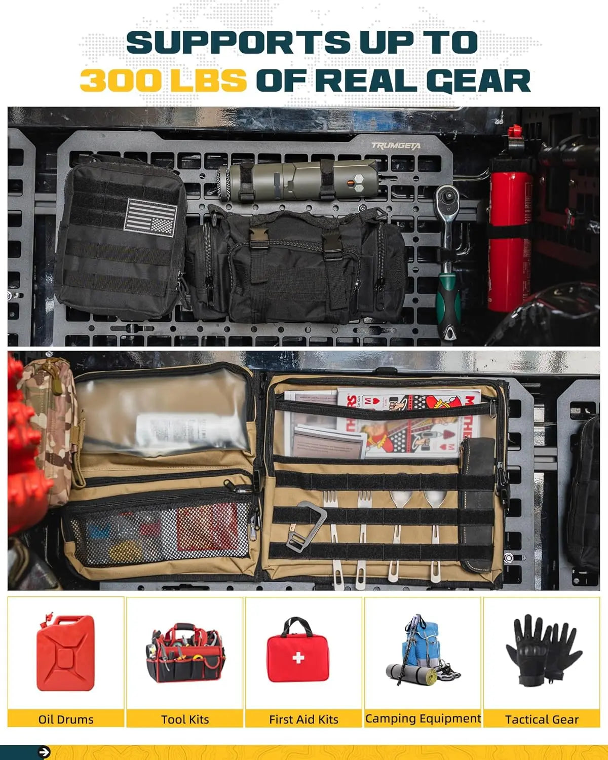 Heavy-Duty Side Bed MOLLE Panel Fit for 2019-2025 Chevy Silverado-2