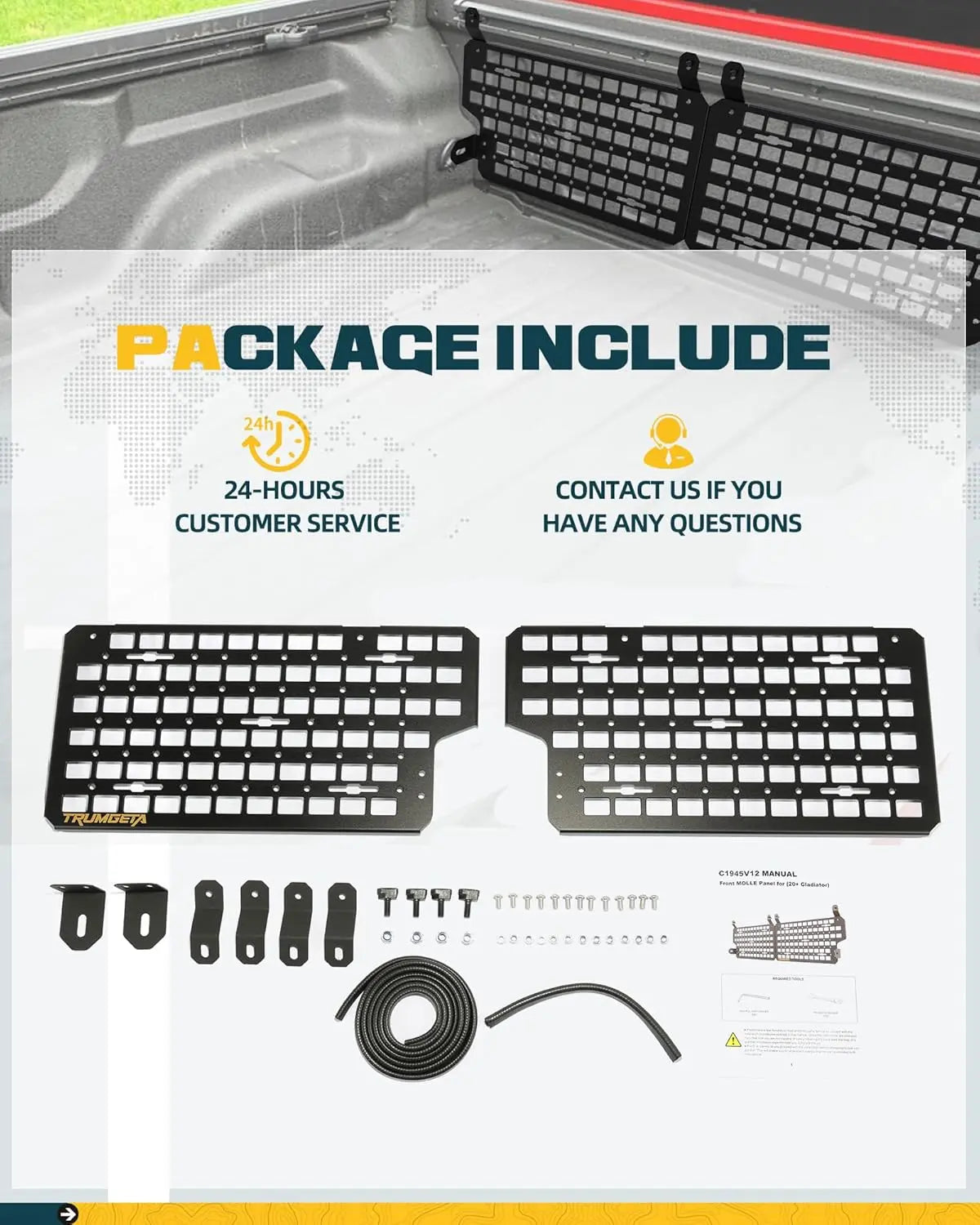 Heavy-Duty Side Bed MOLLE Panel Fit for 2014-2018 Chevy Silverado-8