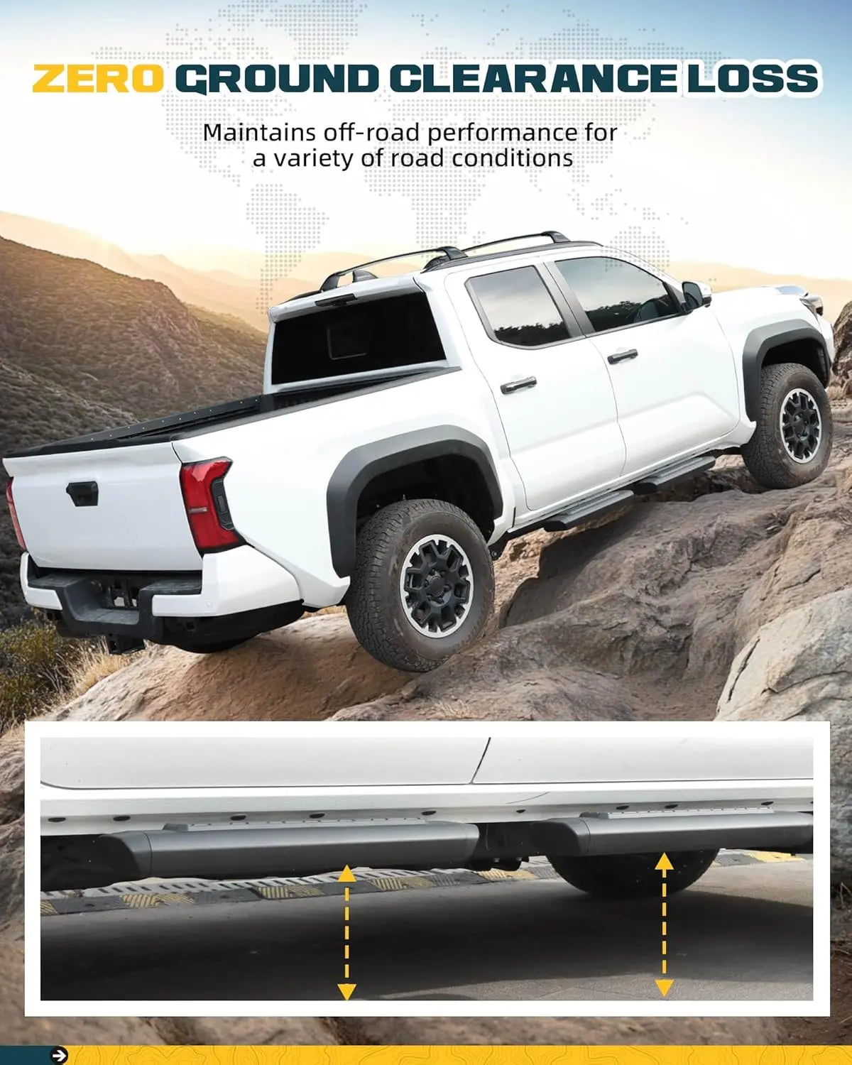 4PCS Upgrade EZ Side Steps for 2024 2025+ Toyota Tacoma Double Cab/Crew Cab-8