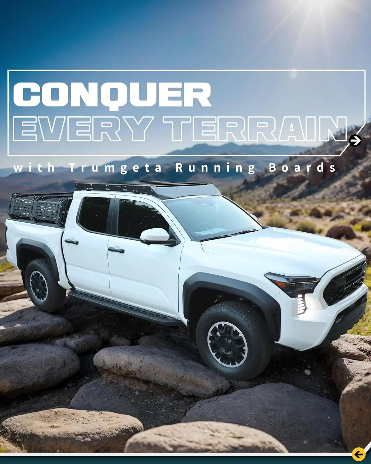 5" Running Boards Fit for 2024 2025 2026 Toyota Tacoma Double Cab Crew Cab with 4 Full-Size Doors Tacoma Side Step Step Bar-7