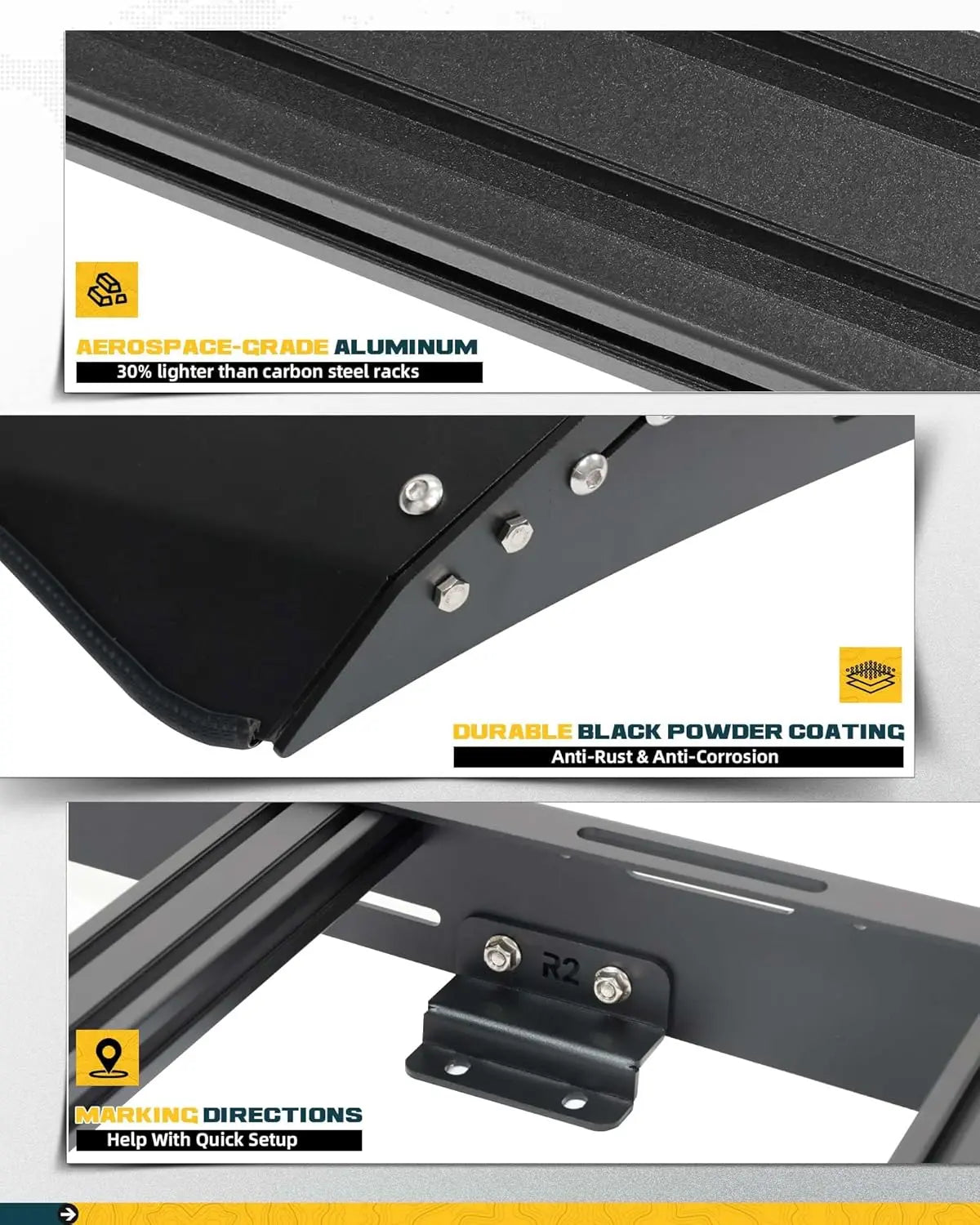1000 lbs Roof Rack for 2024 2025 Toyota Tacoma Double Cab-8