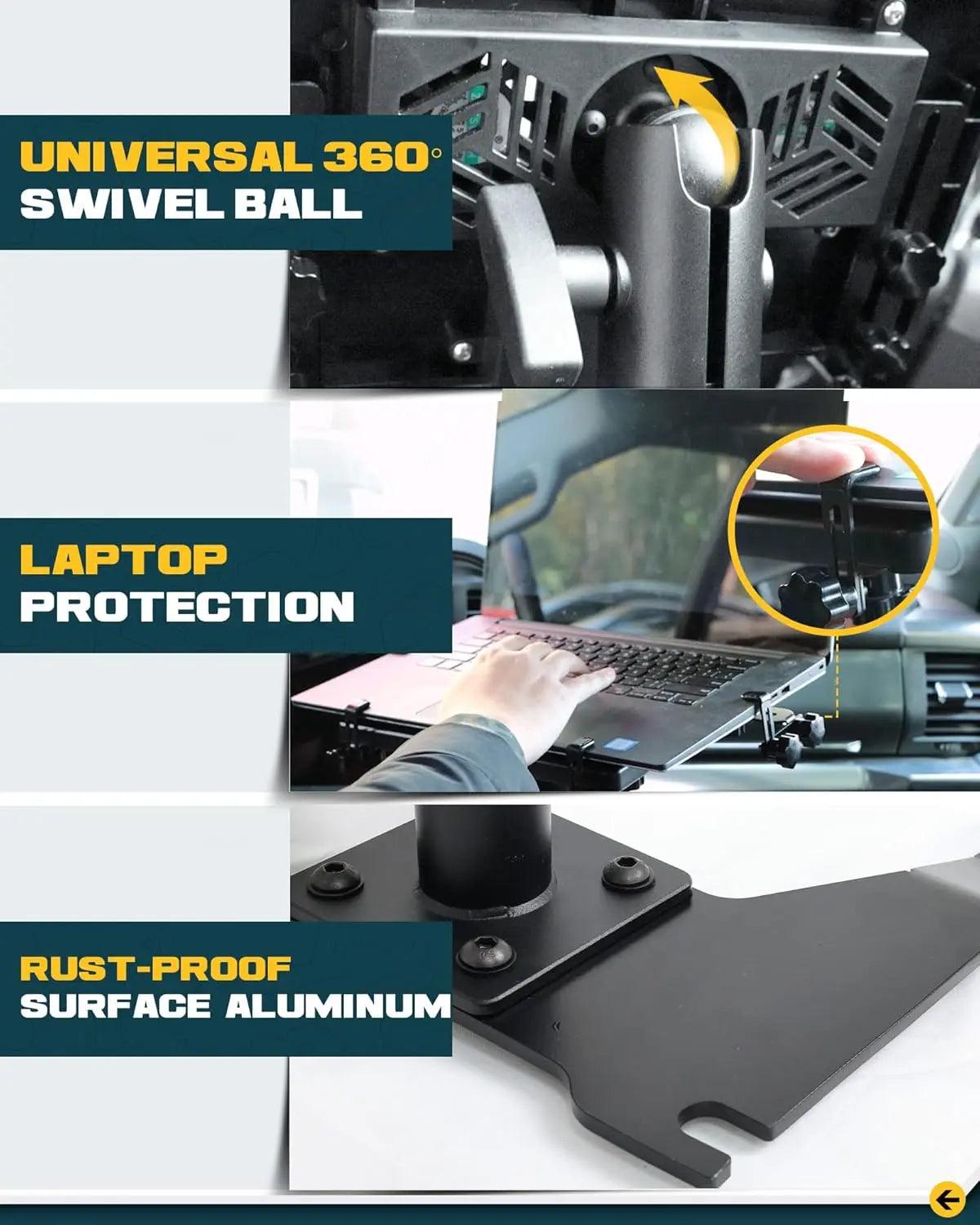 Heavy Duty Laptop Mount for Toyota Tacoma-8