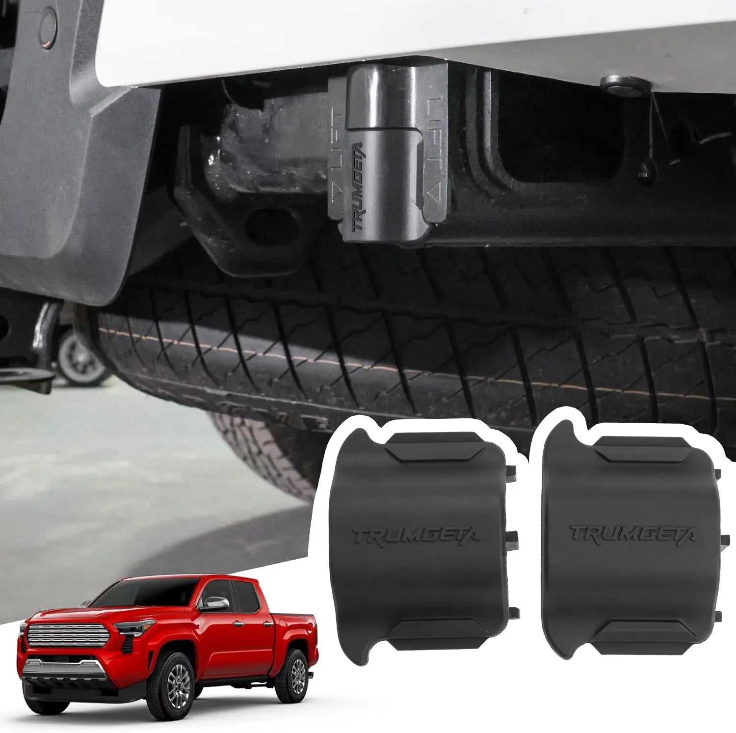 2 Pcs Rear Bumper Crossmember End Caps for 2024 2025 Toyota Tacoma