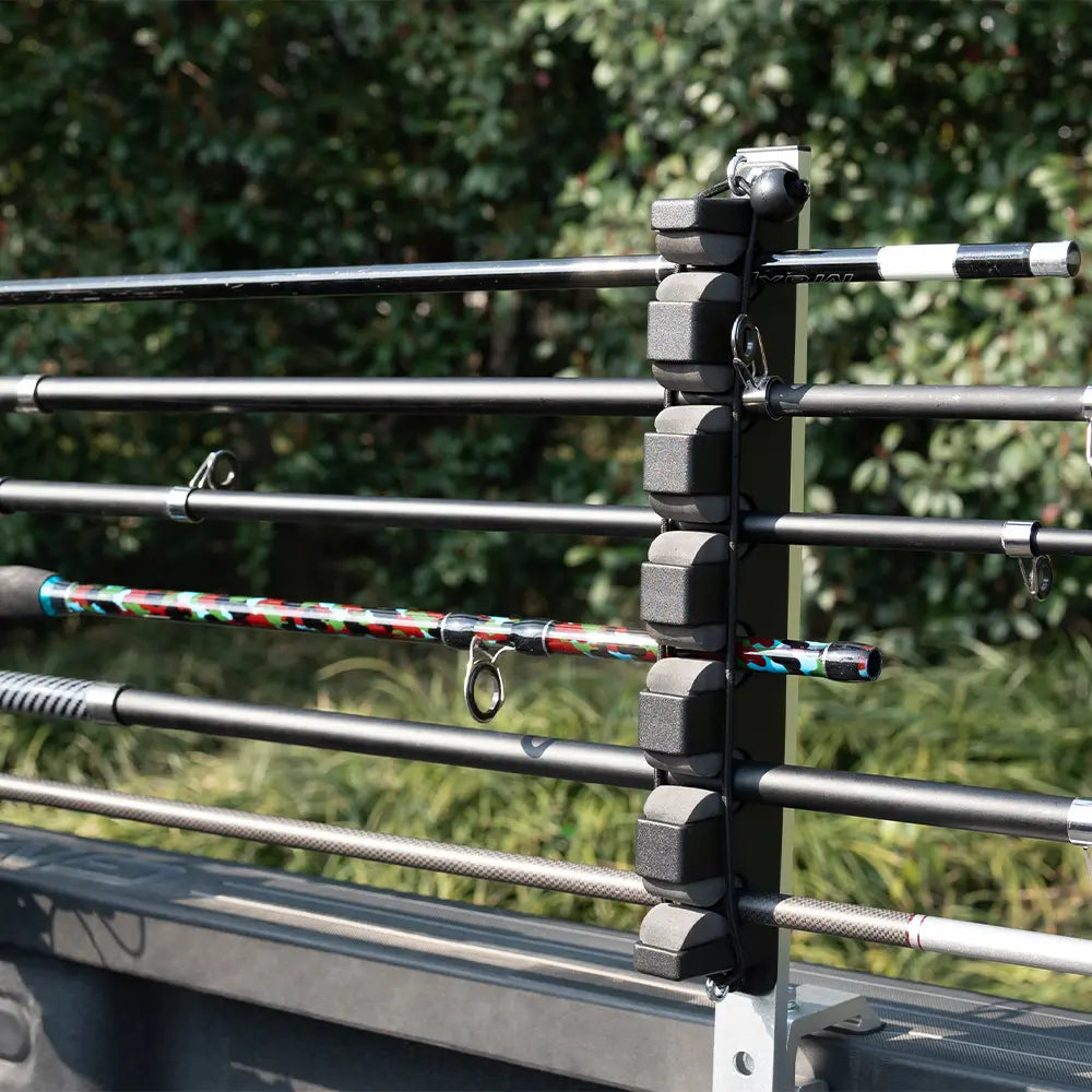Aluminum Clamp on Fly Fishing Rod Holders for Truck Bed-5