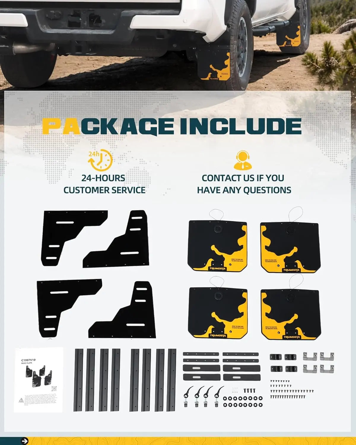 4PCS Upgraded Truck Mud Flaps for Dodge Ram 1500 2500 3500-9