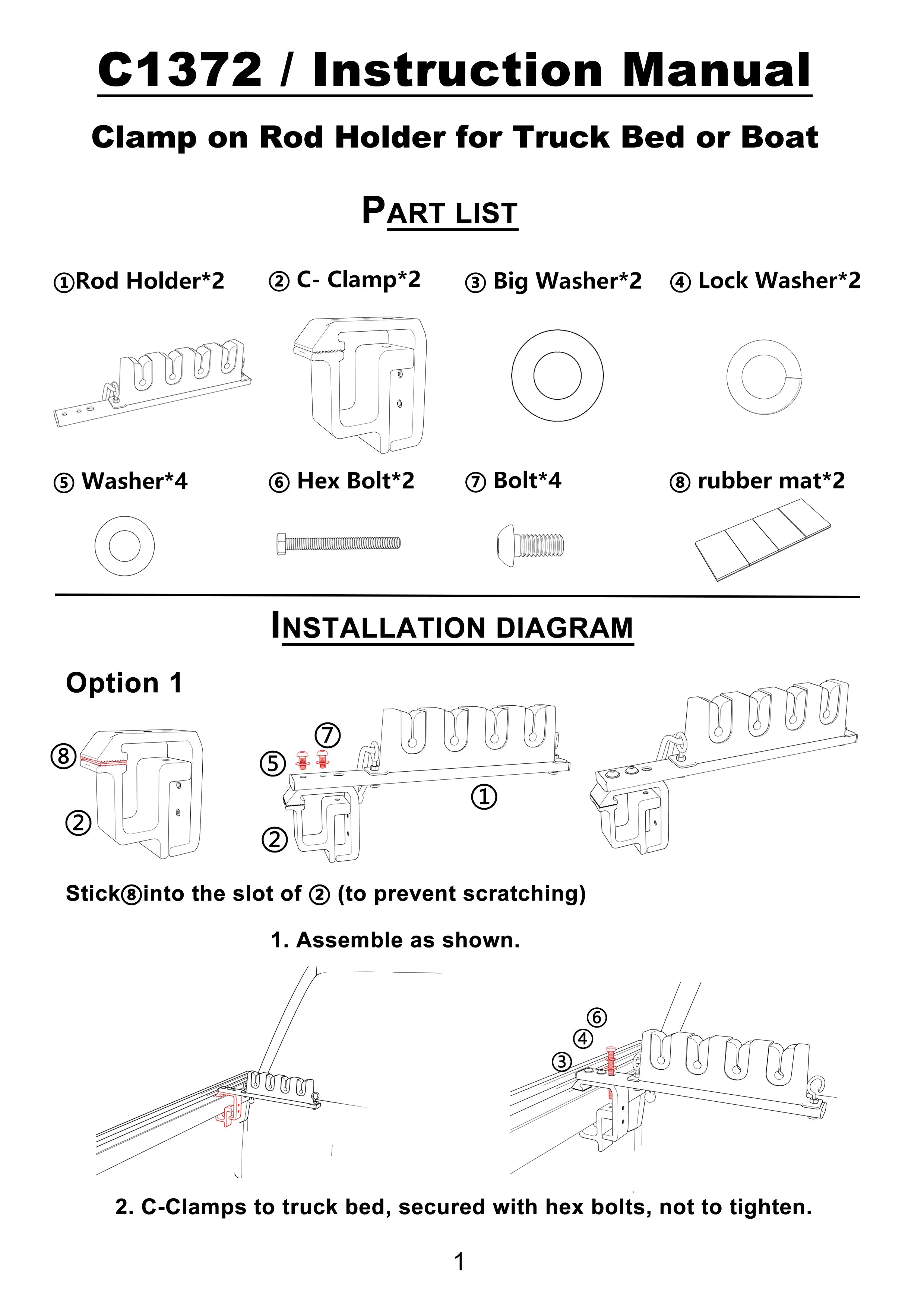 Aluminum Clamp on Fly Fishing Rod Holders for Truck Bed-2