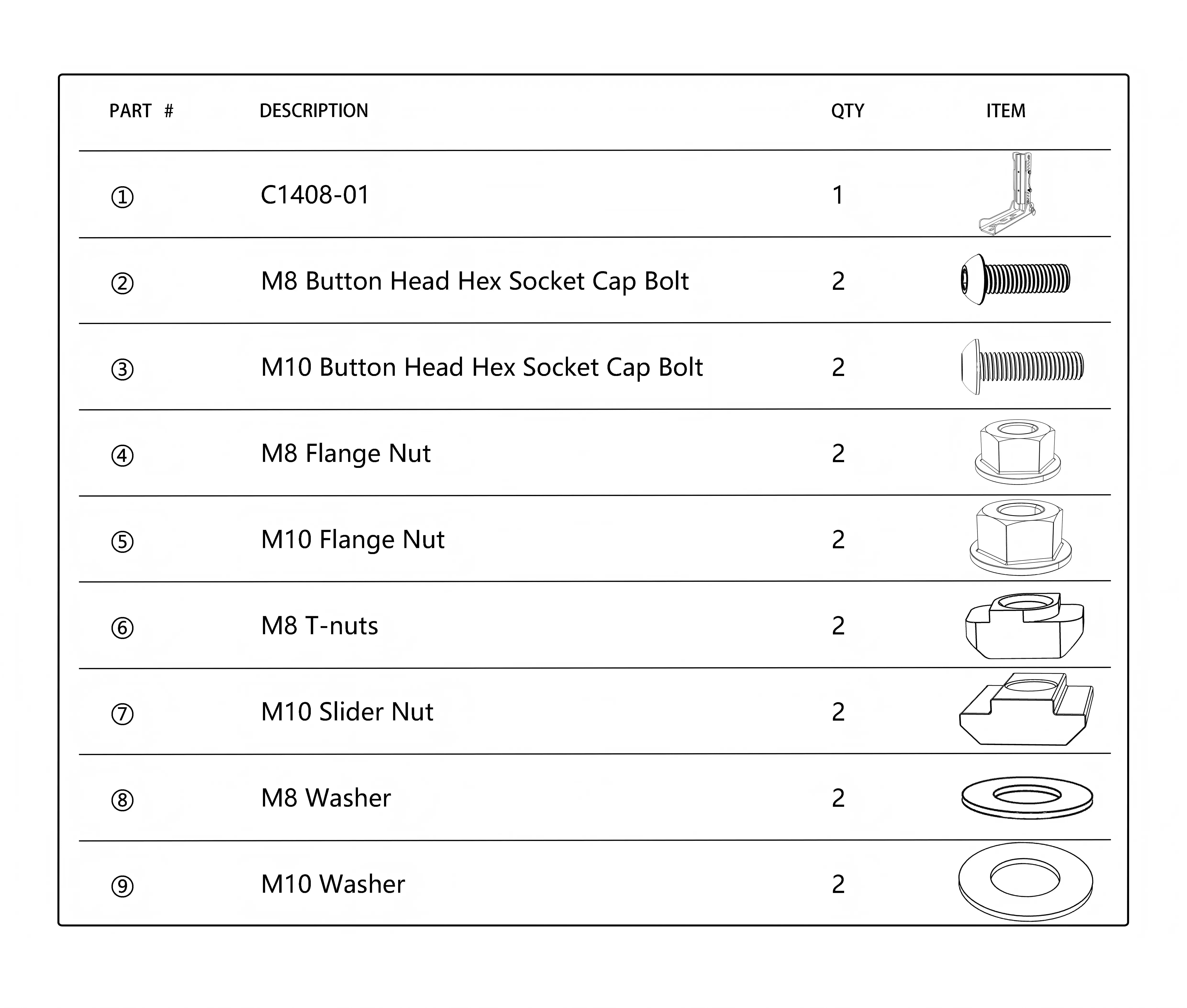 Universal Flag Pole Mount with M8/M10 T-Slot