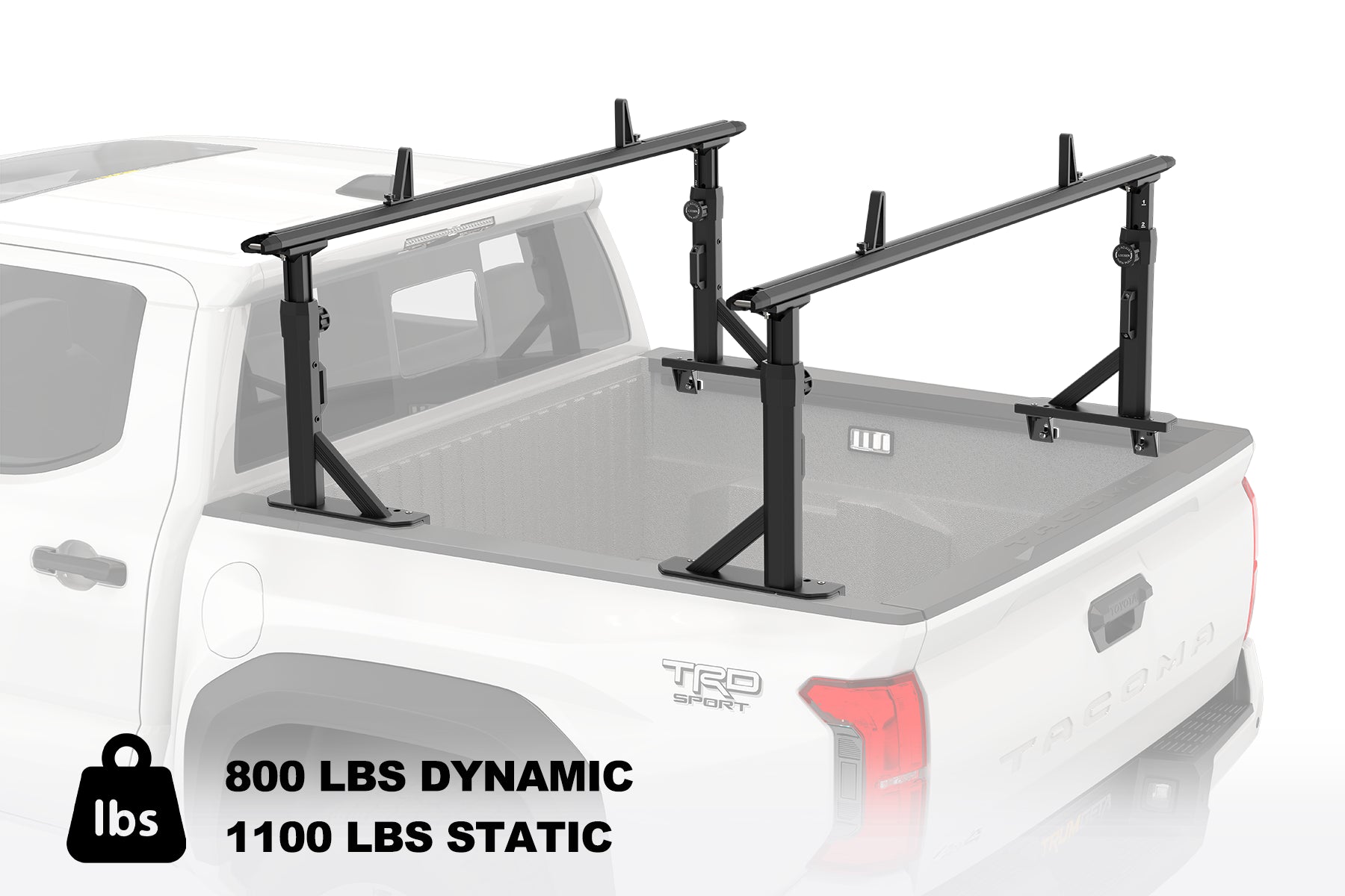 TRUMGETA Heavy-Duty Adjustable Truck Bed Rack for Mid-Size Pickup Trucks - Tacoma, Gladiator -1
