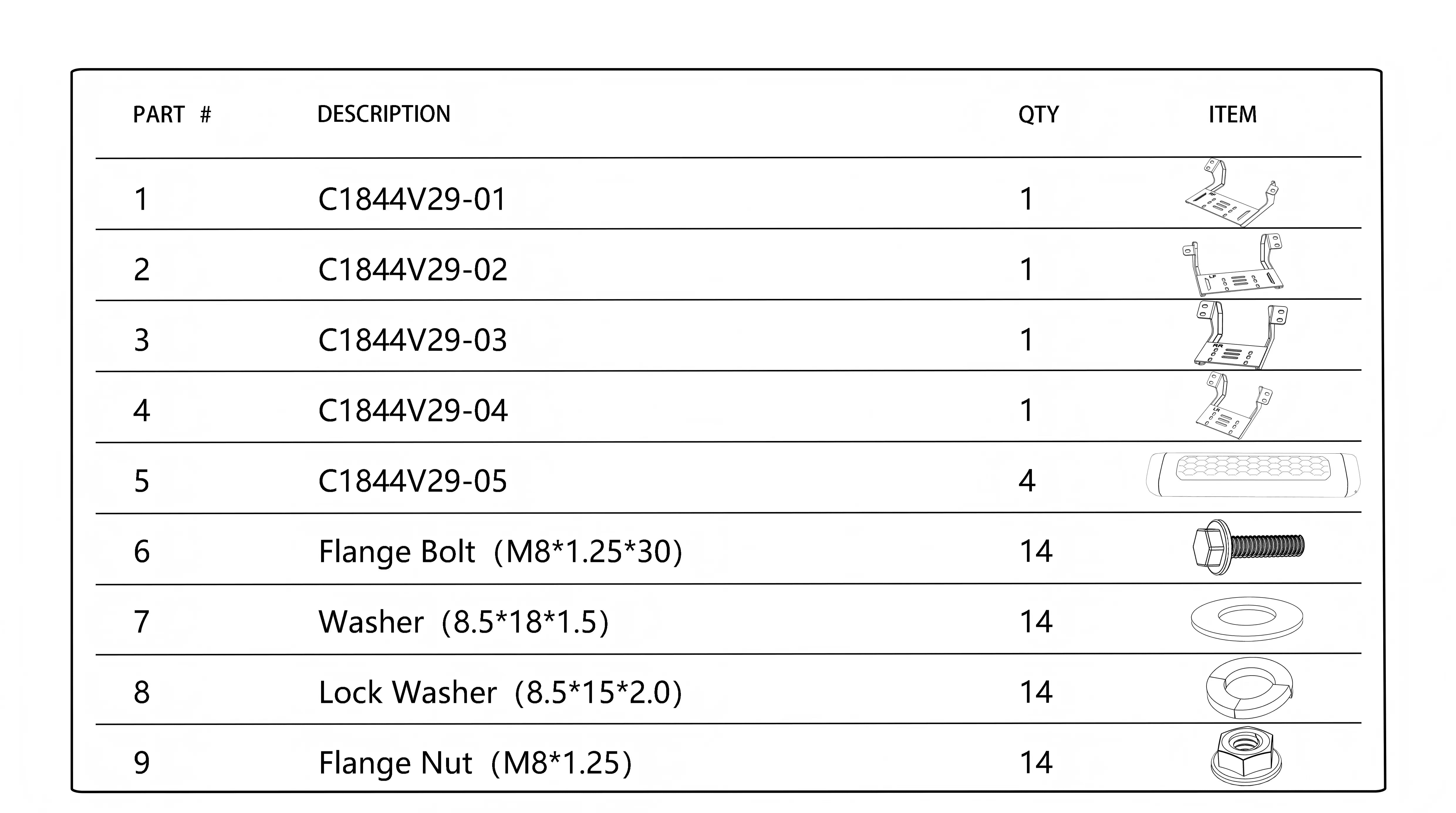 4PCS Upgrade EZ Side Steps for 2024 2025+ Toyota Tacoma Double Cab/Crew Cab