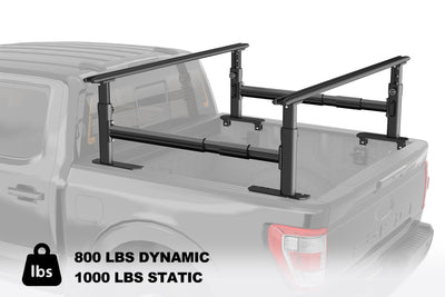 TRUMGETA Universal Adjustable Truck Bed Rack for Full Size Trucks 600 LBS with Side Bars