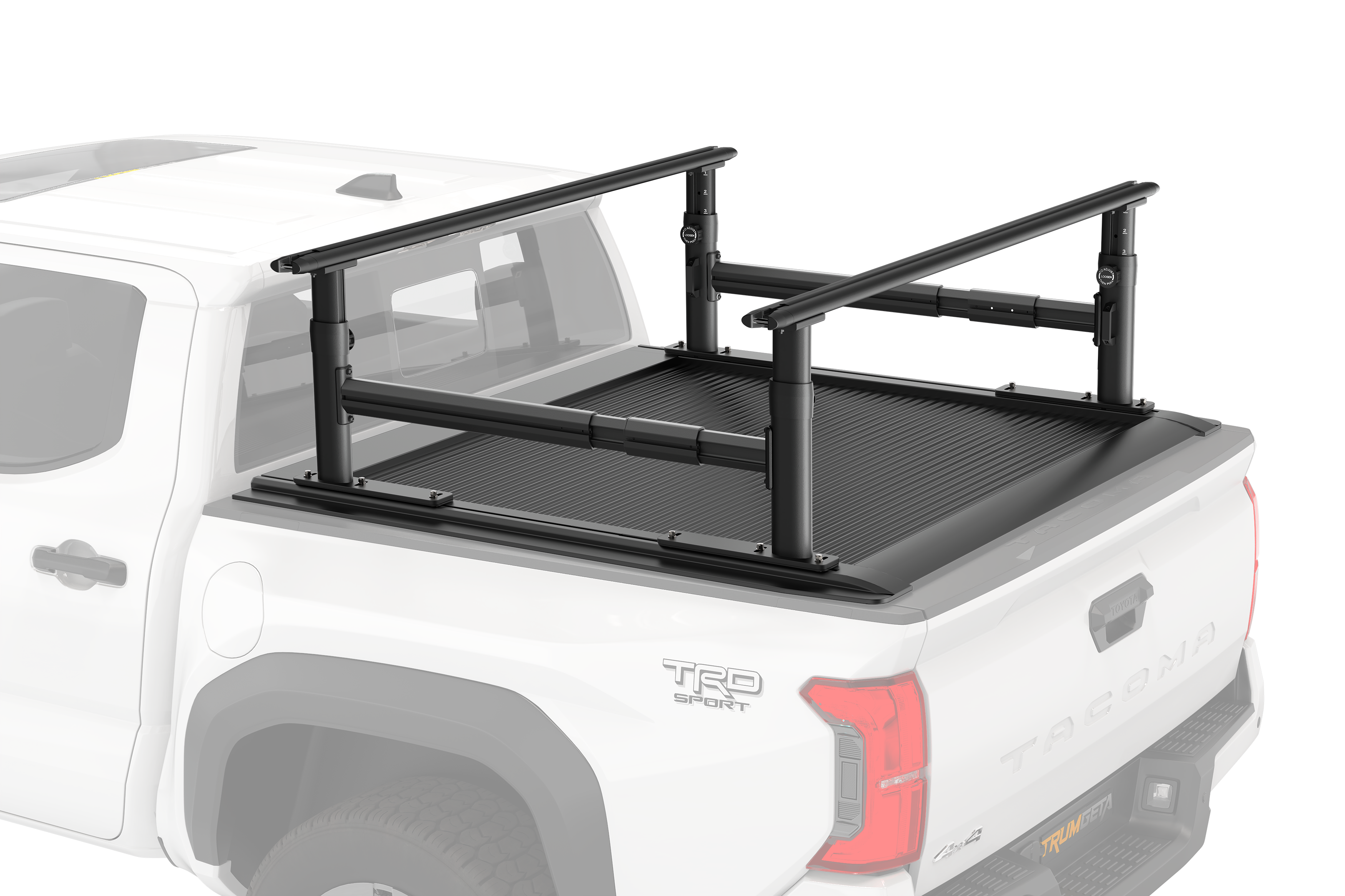 TRUMGETA 600 LBS Adjustable Truck Bed Rack for Mid/Full-Size Pickups (Compatible with T-Slot Tonneau Cover)