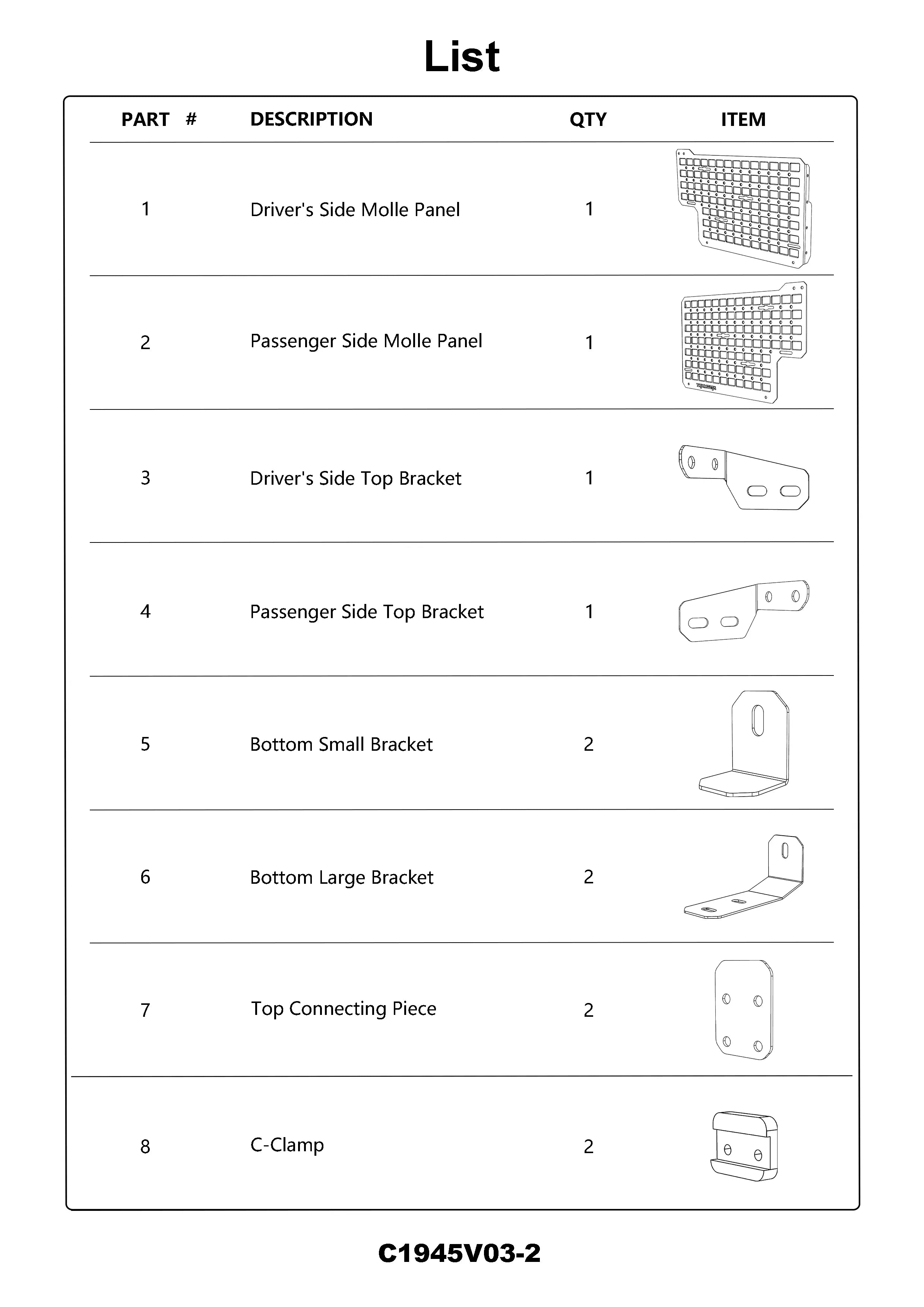 Front Bed MOLLE Panel Fit for 2022+ Ford Maverick-1
